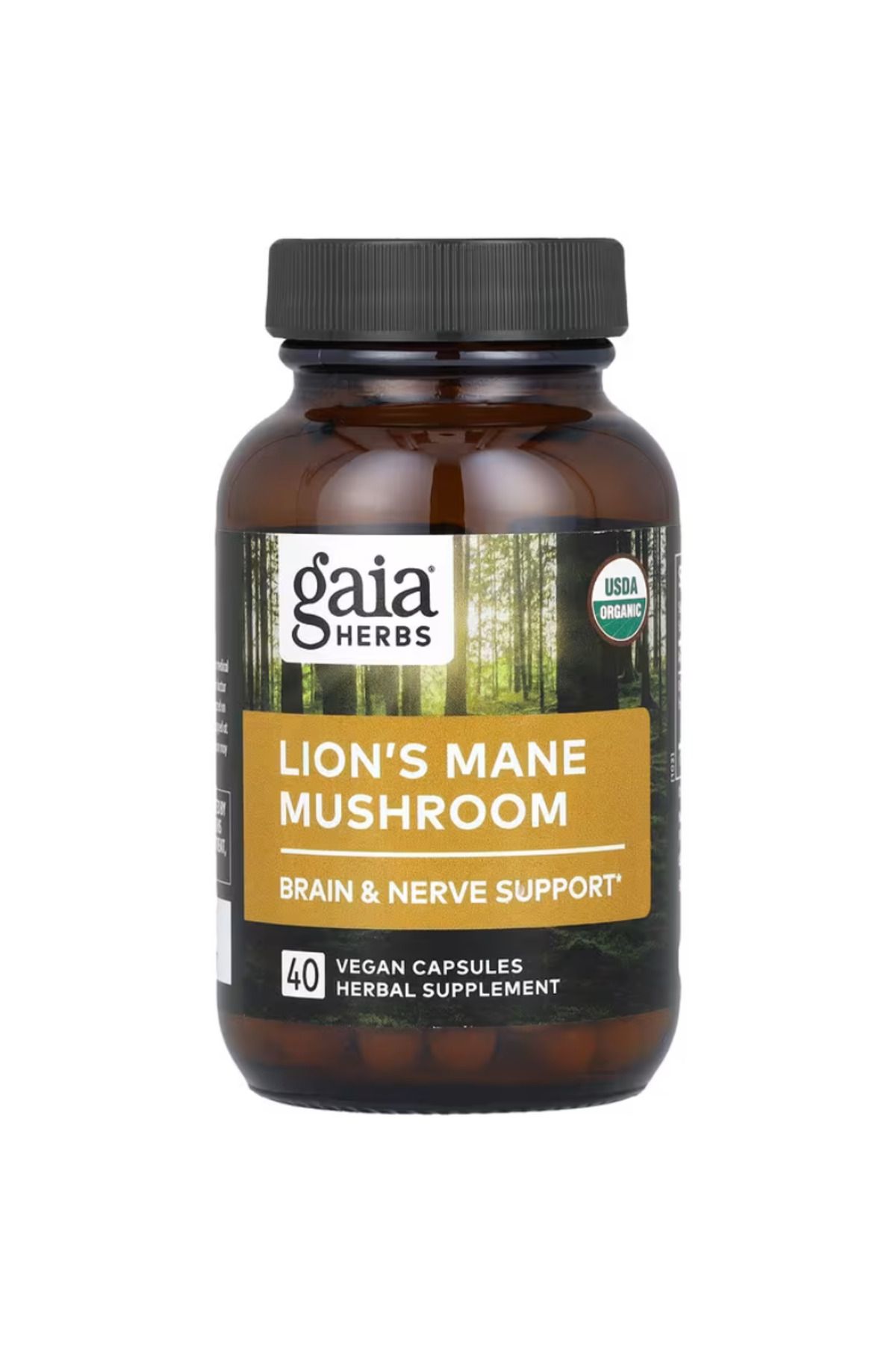GAIA HERBS , Lion's Mane Mushroom, 40 Vegan Capsules