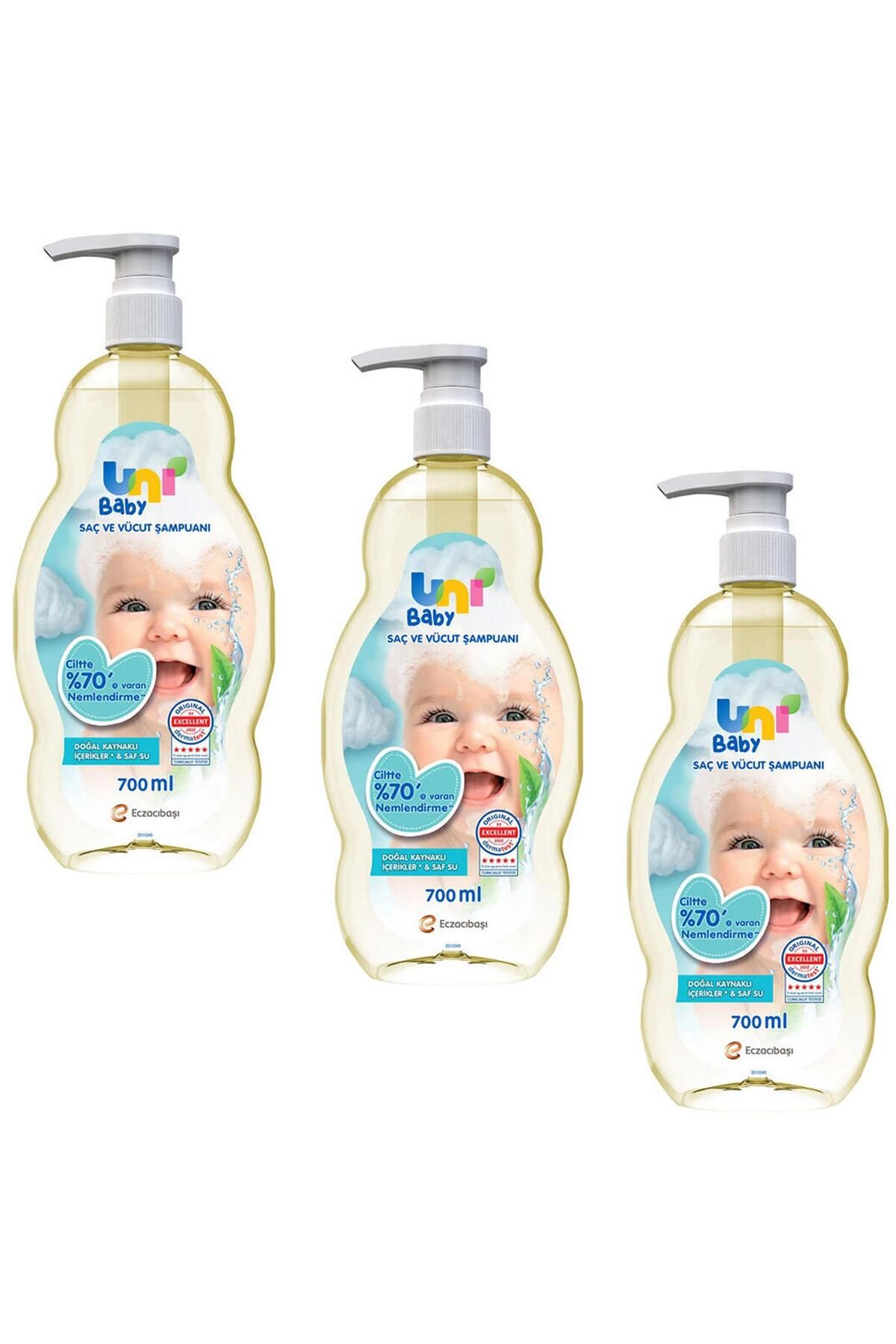 Uni Baby Bebek Saç Ve Vücut Şampuanı 700 ml 3 ADET