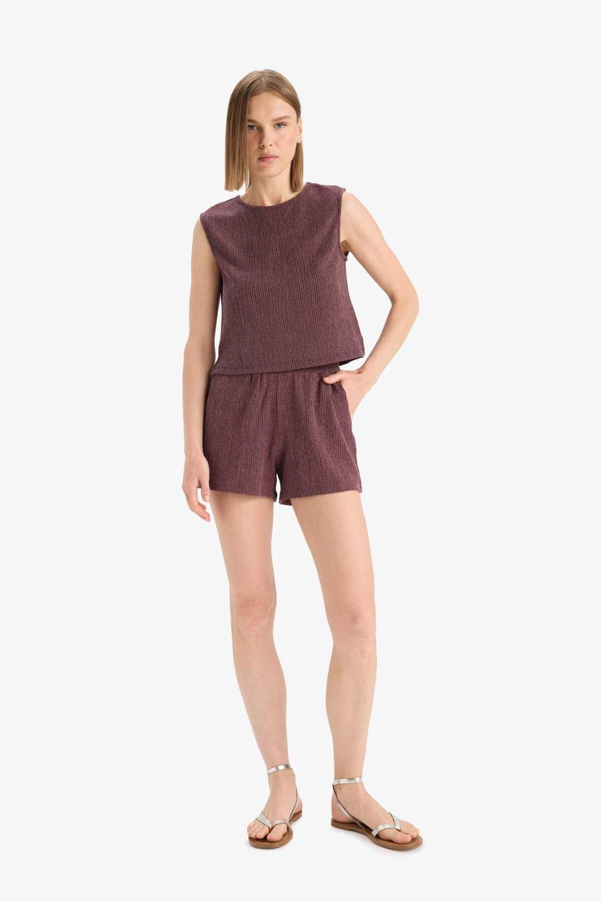 DeFacto-Regular Fit Wrap Shorts F4441Ax25Sm 2