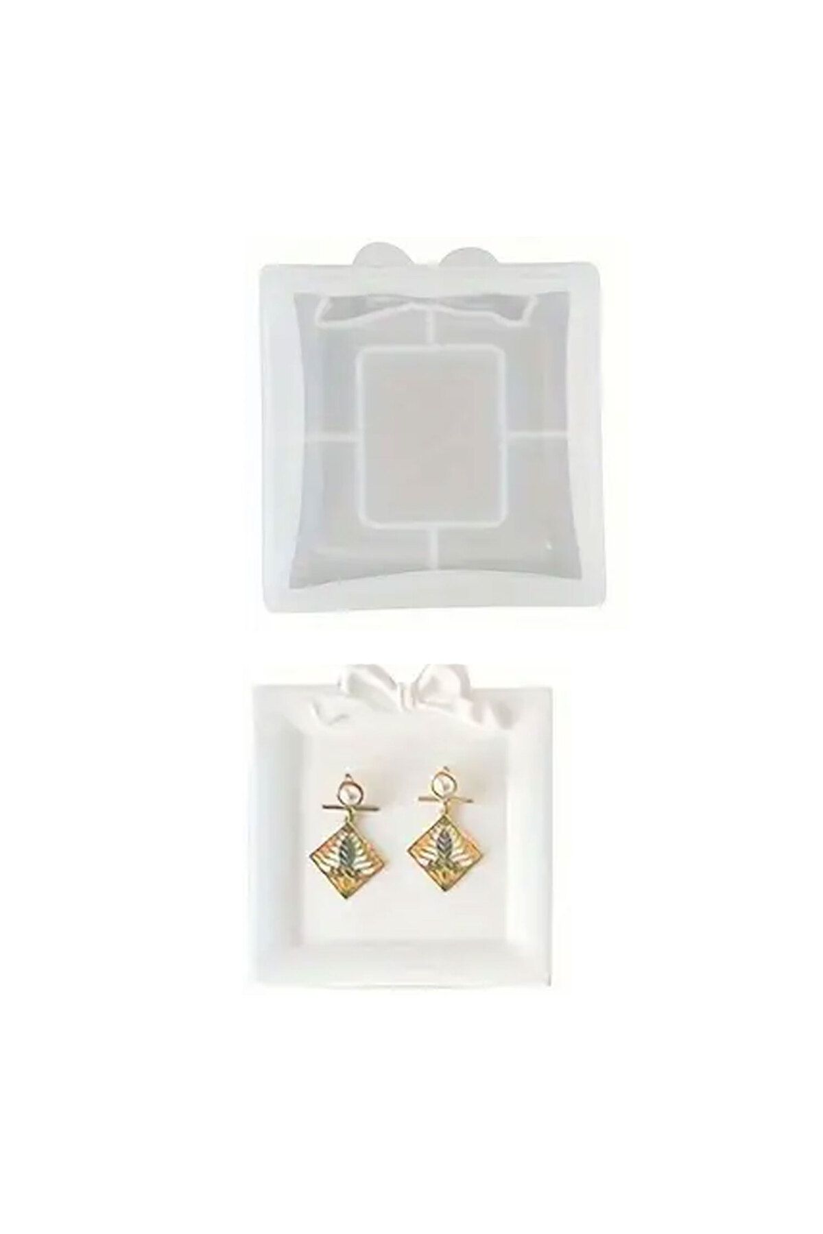 TT Tahtakale Toptancıları Silikon Avrupa Dantel Fiyonk Tasarımlı Silikon Kalıp 10x10.9 CM