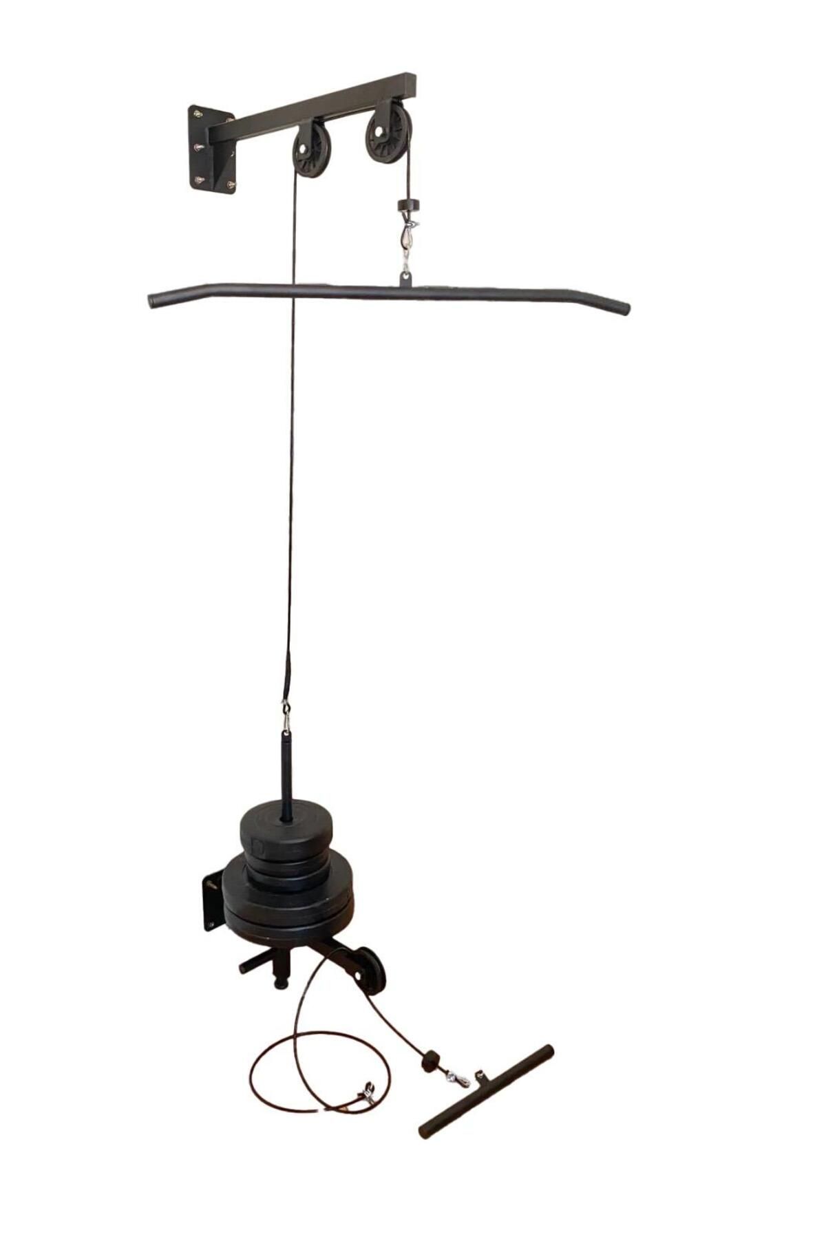 SerenityHaven Duvar Tipi Cable Crossover Lat Puldown & Pushdown,Row,Biceps,Triceps Omuz Çalışma Istasyonu