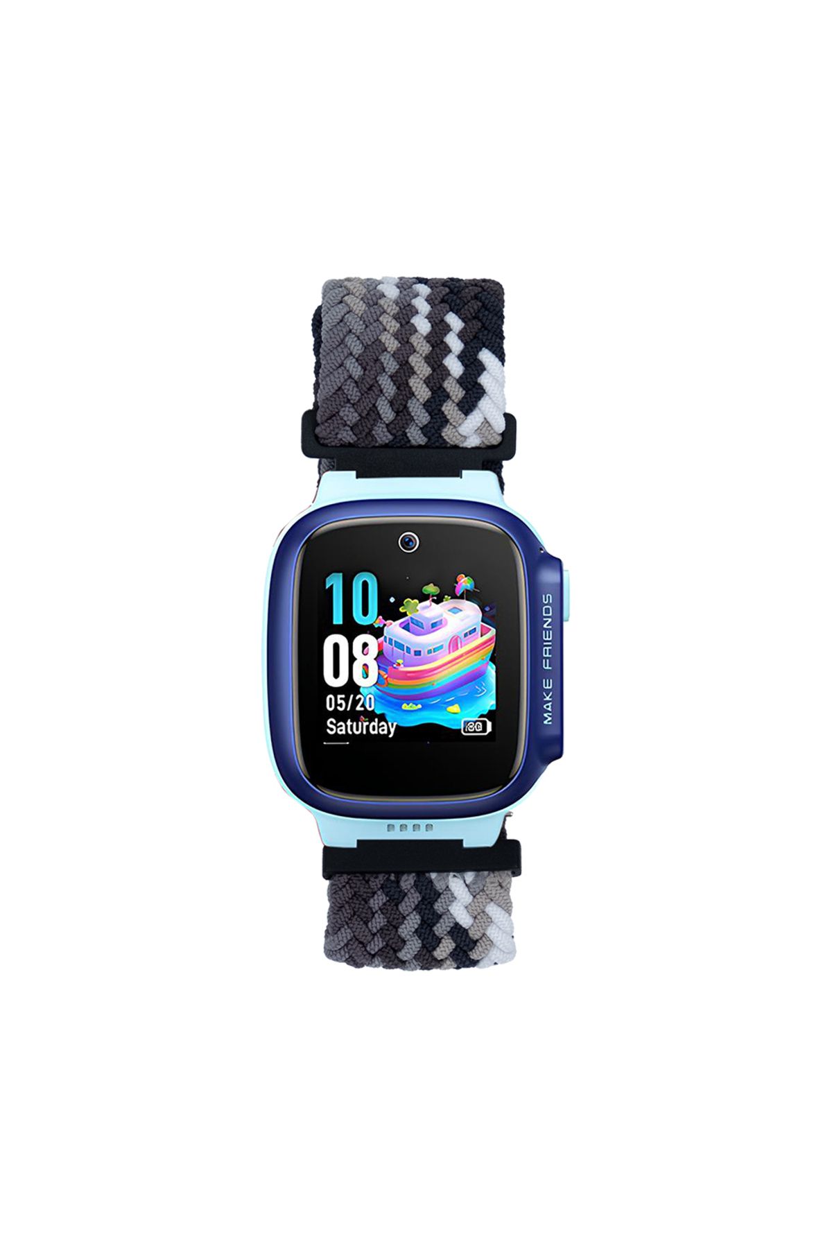 The Bear Case Huawei Watch GT5 Pro 42mm TBC KRD-139 Çocuklara Özel Örgü Kordon - Siyah