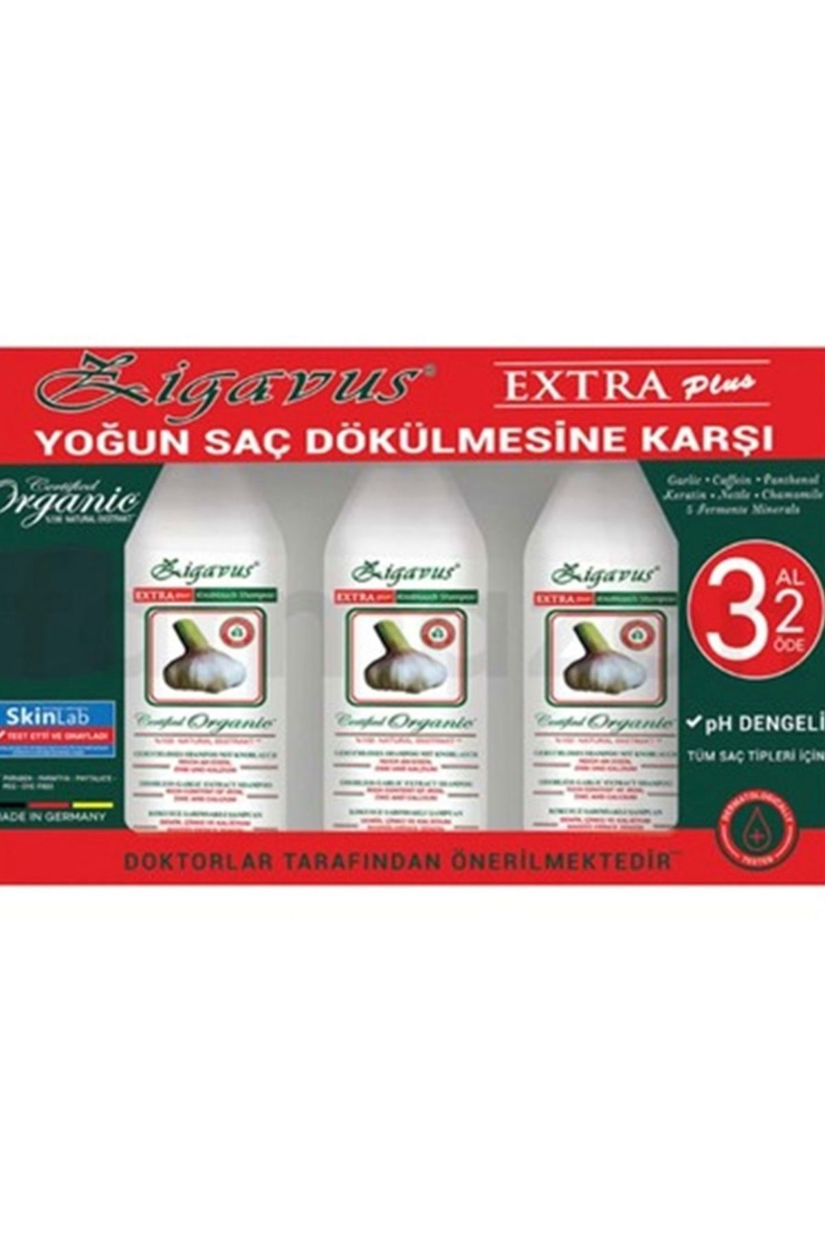 GÜNEŞ DEPO Zigavus extra plus sarımsaklı şampuan 250 ml 3 al 2 öde