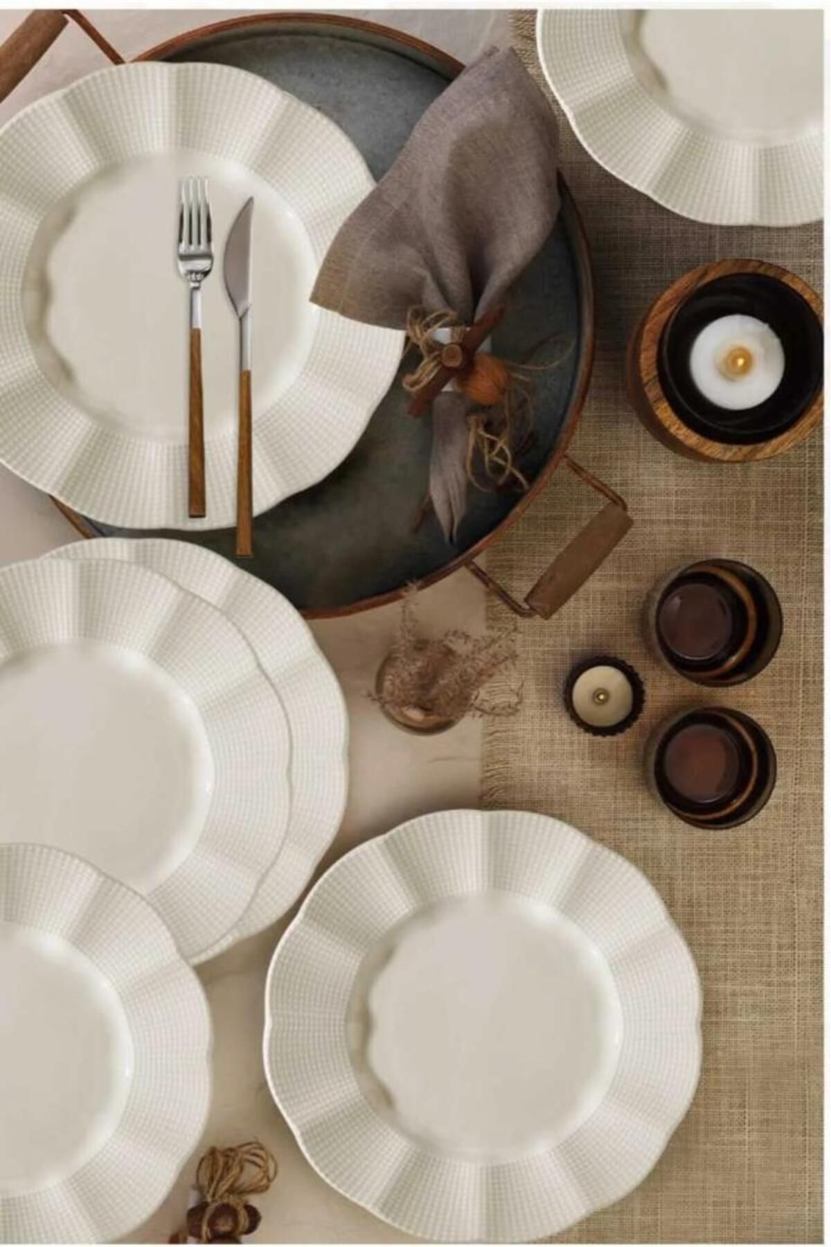 Kütahya Porselen Milena 6 Parça 21 Cm Pasta Tabağı