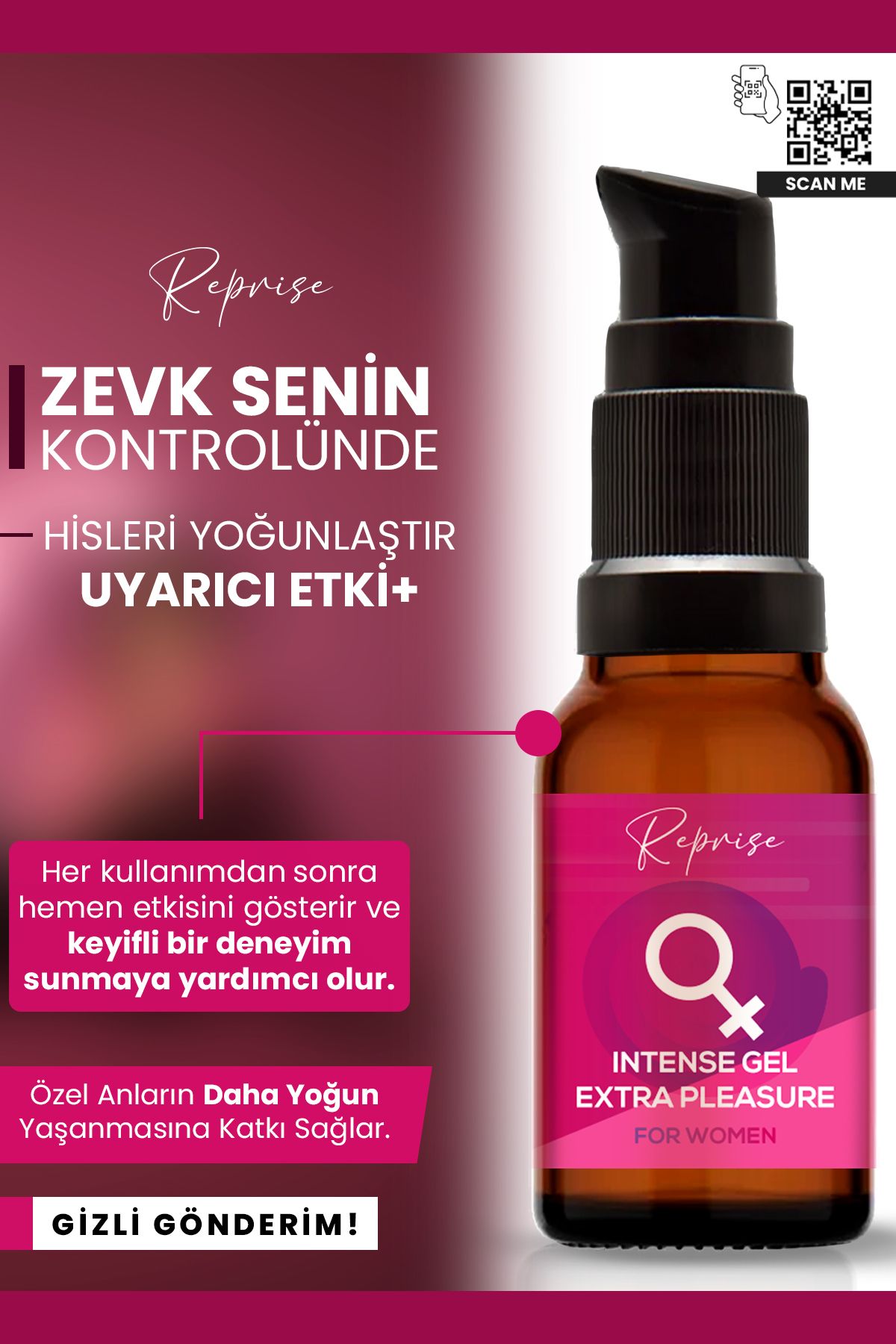 REPRISE Kadın Uyarıcı Ve Zevk Arttırıcı Jel 10 ml