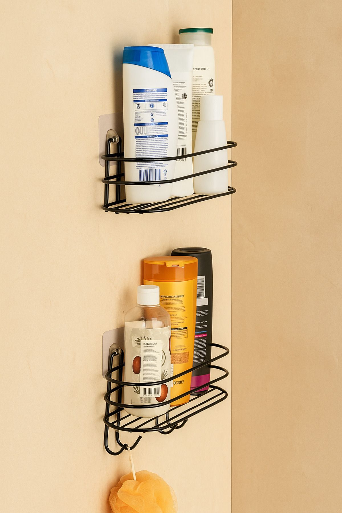EHA HOME 2'li set banyo düzenleyici oval raf