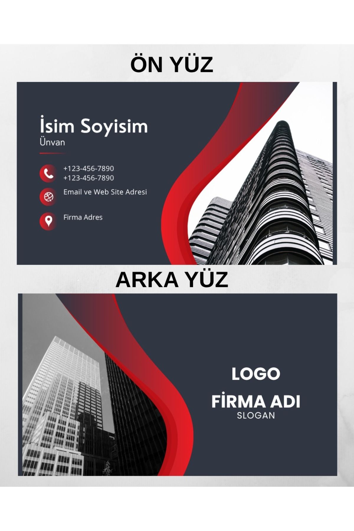 Dekorella Kişiye Özel Kartvizit Tasarımı ve Baskısı – 1000 Adet – 350 gr Mat veya Parlak – 85x55 mm K1010
