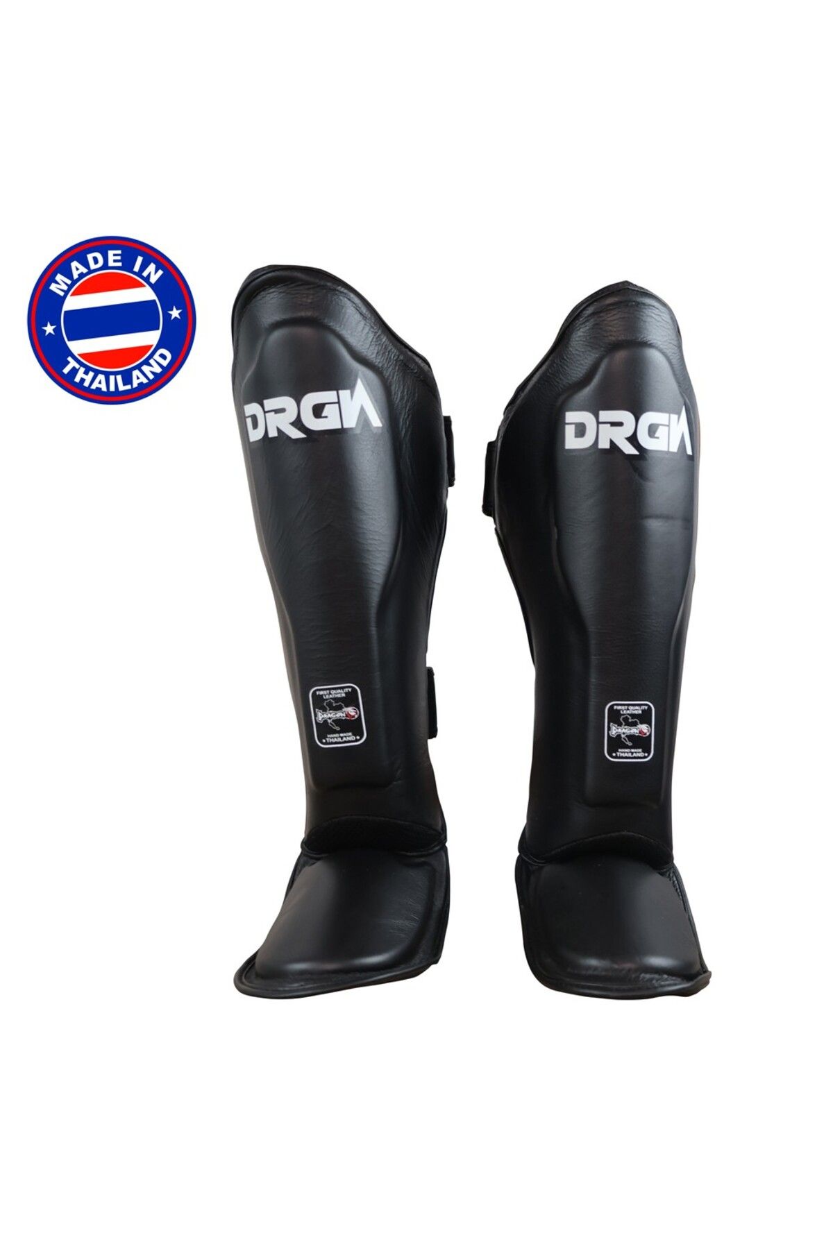 Dragondo DRGN-T51 Hakiki Deri Kaval Koruyucu Siyah Profesyonel Kick Boks Kaval Koruyucu
