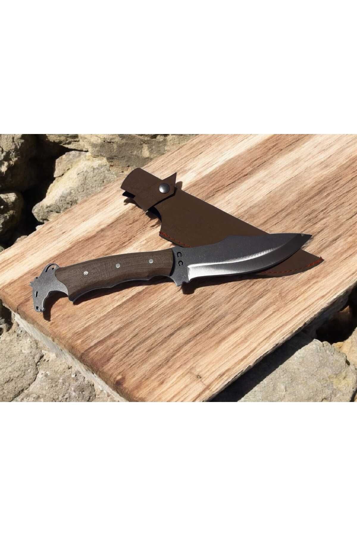 GİZKOR At başlı outdoor av ve kamp bıçağı mutfak bıçağı çakı kılıfı paslanmaz nal