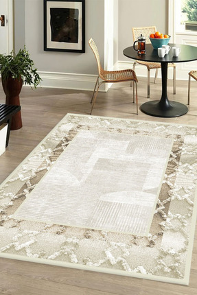 DERAS HOME Dijital Baskı Yıkanabilir Kaymaz Taban Salon Halısı Yolluk