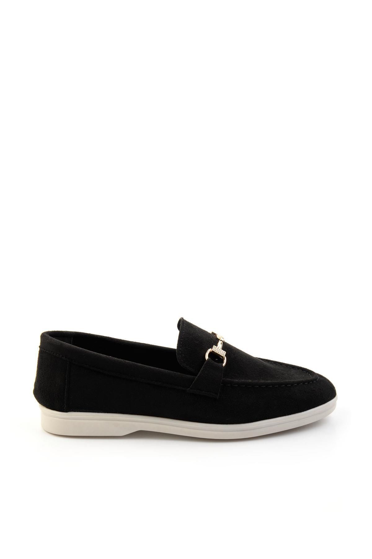 Bambi Siyah Kadın Loafer Ayakkabı K01140004572