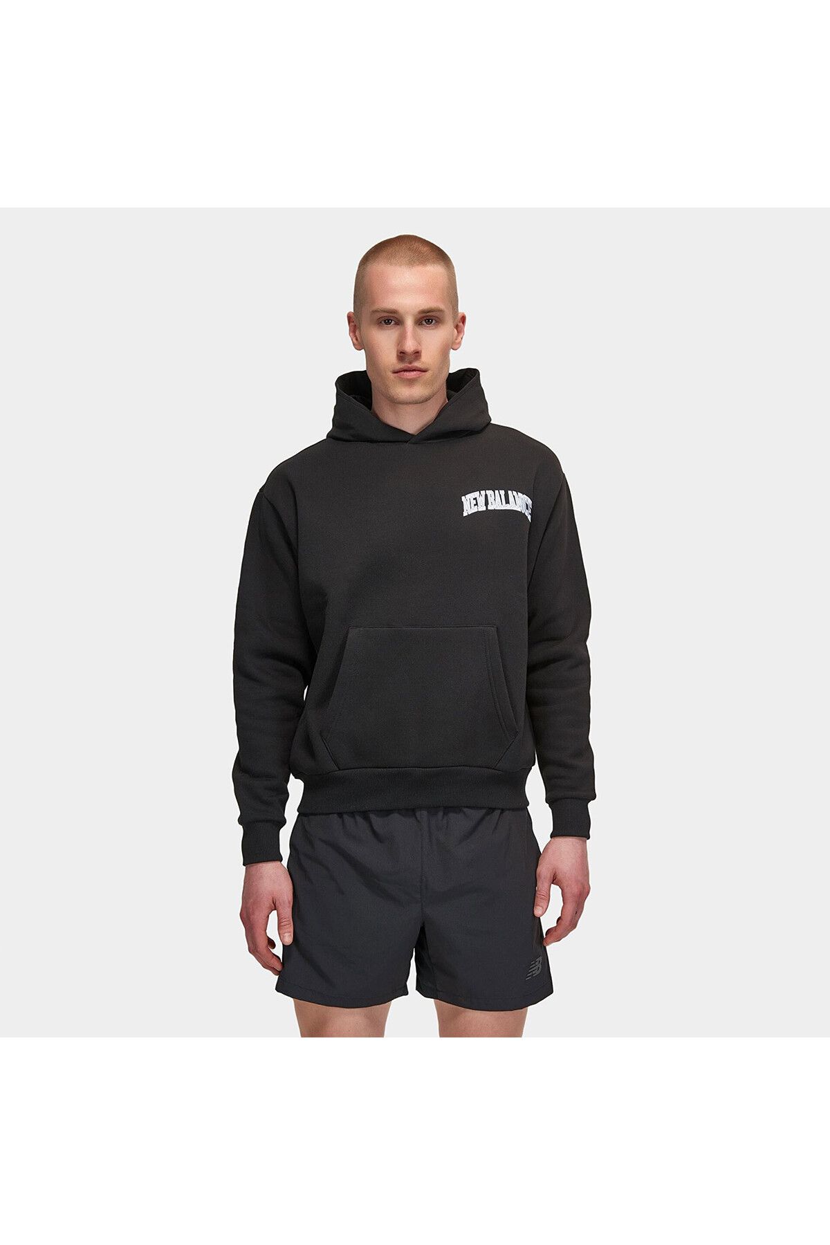 New Balance 3350 Erkek Siyah Kapüşonlu Sweatshirt