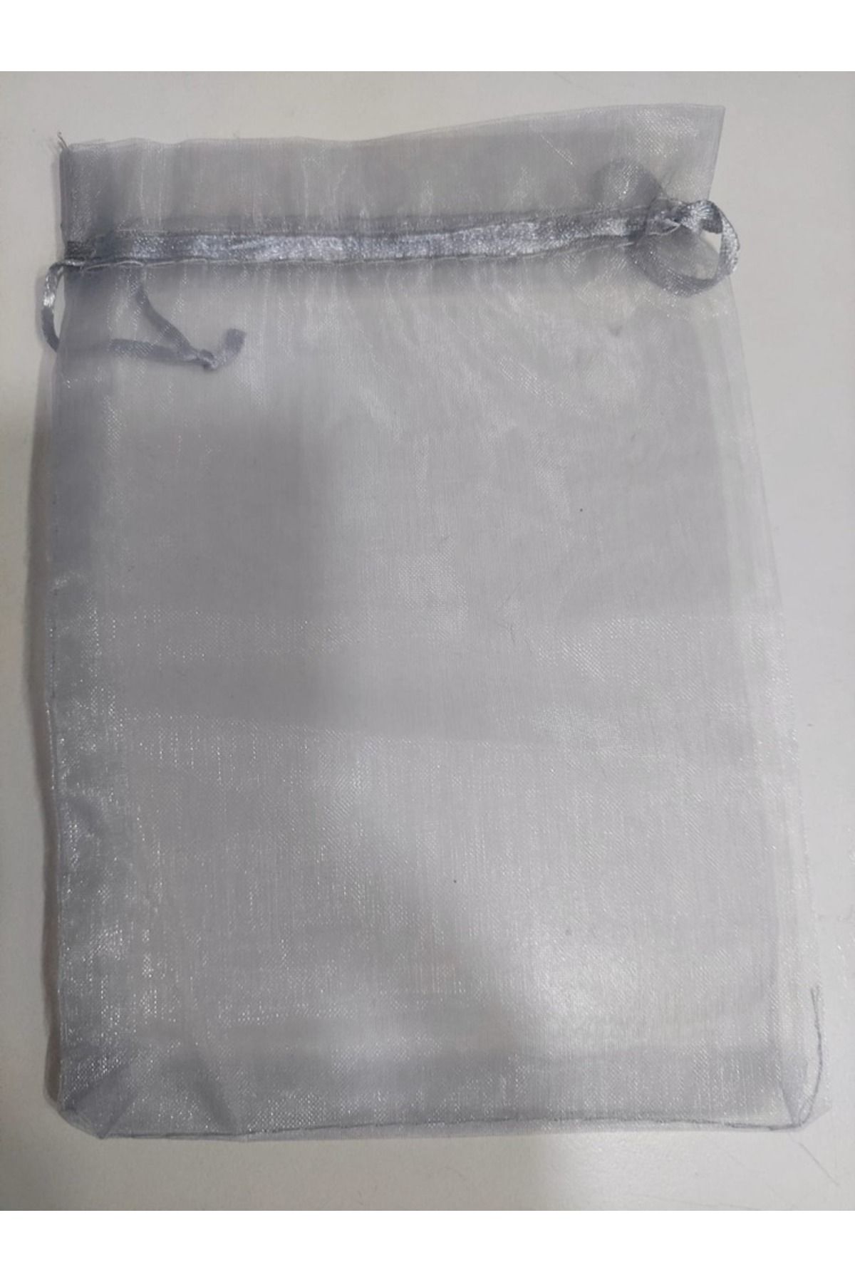 esdekor Gri Boy 18x12cm Tül Kese Şeffaf Hıdırellez Takı Altın İçin Düğün Davet 1 Adet