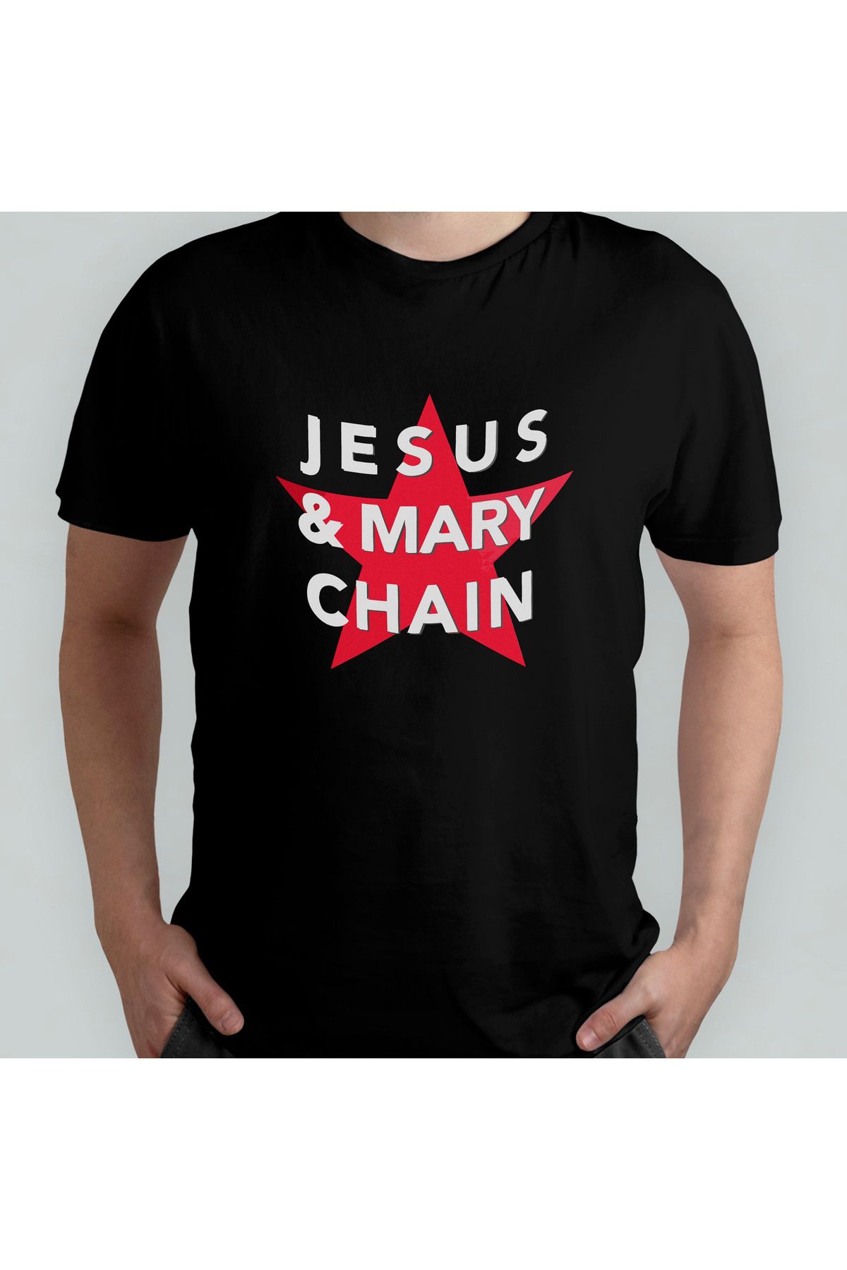 Pixxa The Jesus And Mary Chain Unisex %100 Pamuklu Bisiklet Yaka T-Shirt Model 2