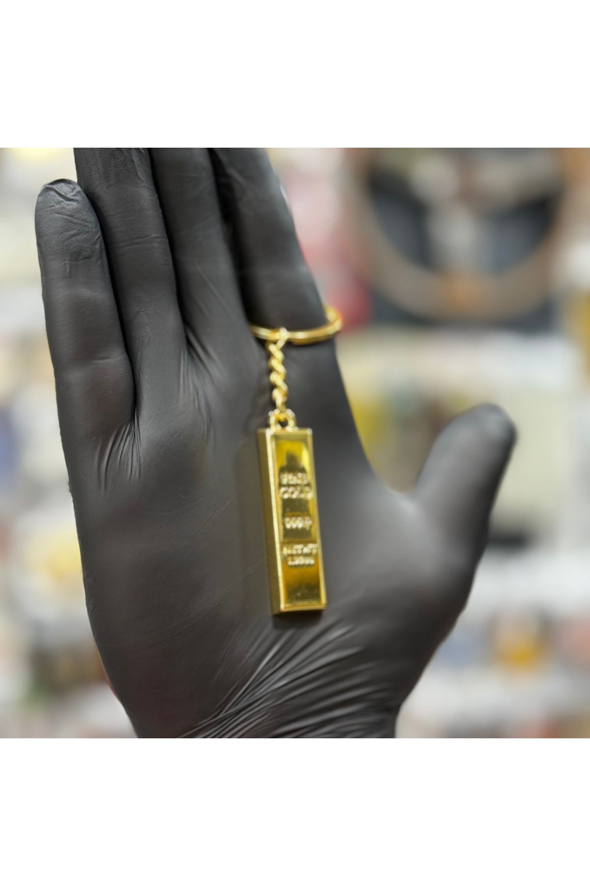 Korkmaz Oto Market & Aksesuar Gold Külçe Altın Metal Anahtarlık İthal