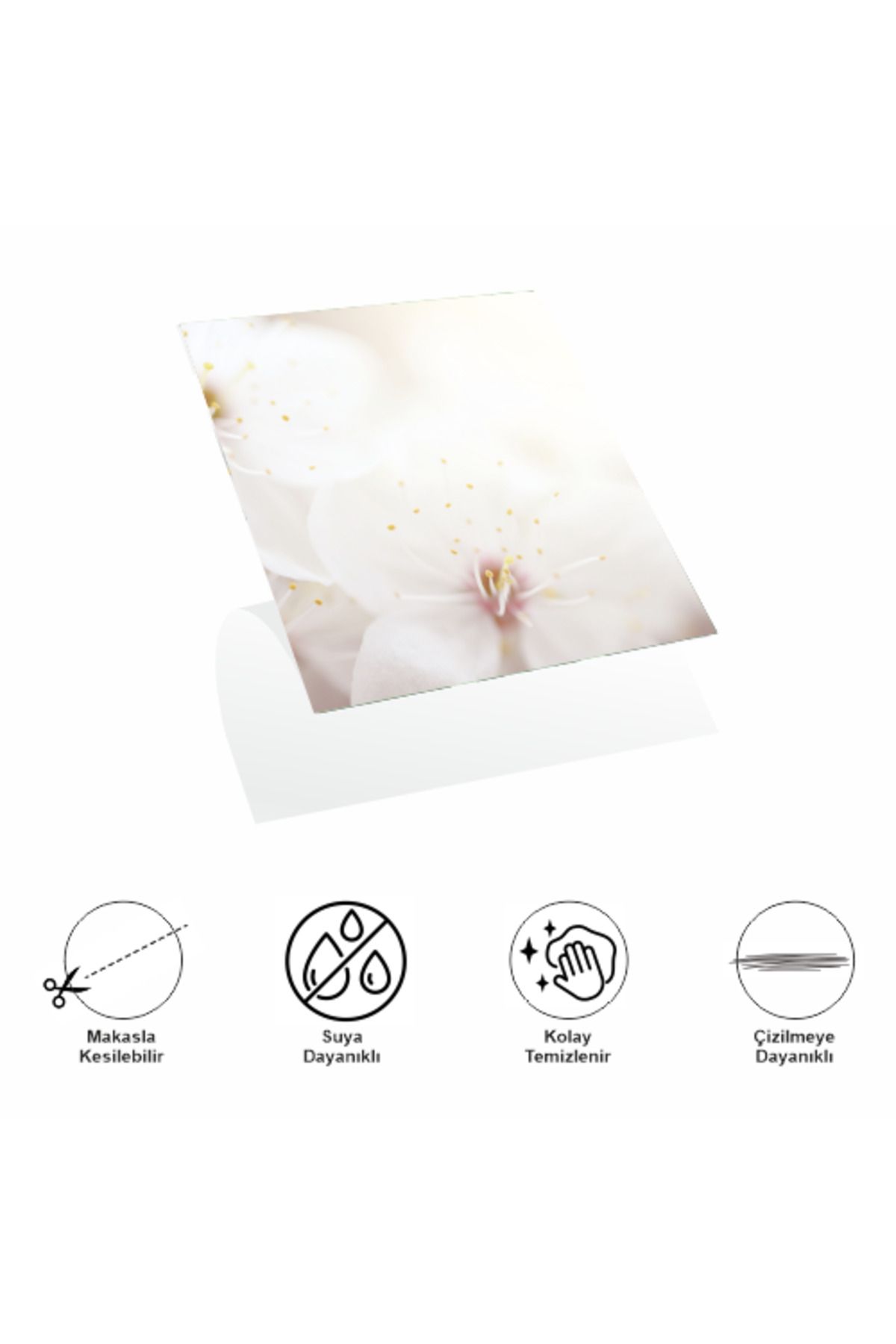 Linarx Decohandy 30x30 Cm Pvc Duvar Karosu 4'Lü Paket - Japon Çiçeği
