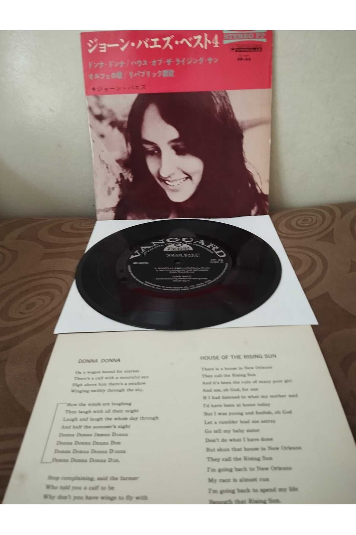 Plakperest Joan Baez - Joan Baez Best 4 / Donna Donna - 1965 Japonya Basım EP Plak-2.El