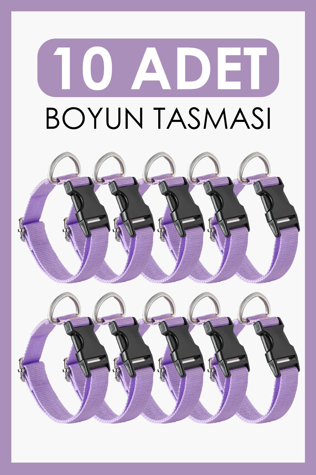 pasiole 10’lu Köpek Boyun Tasması Seti | Ayarlanabilir, Dayanıklı, El Yapımı, Yerli Üretim