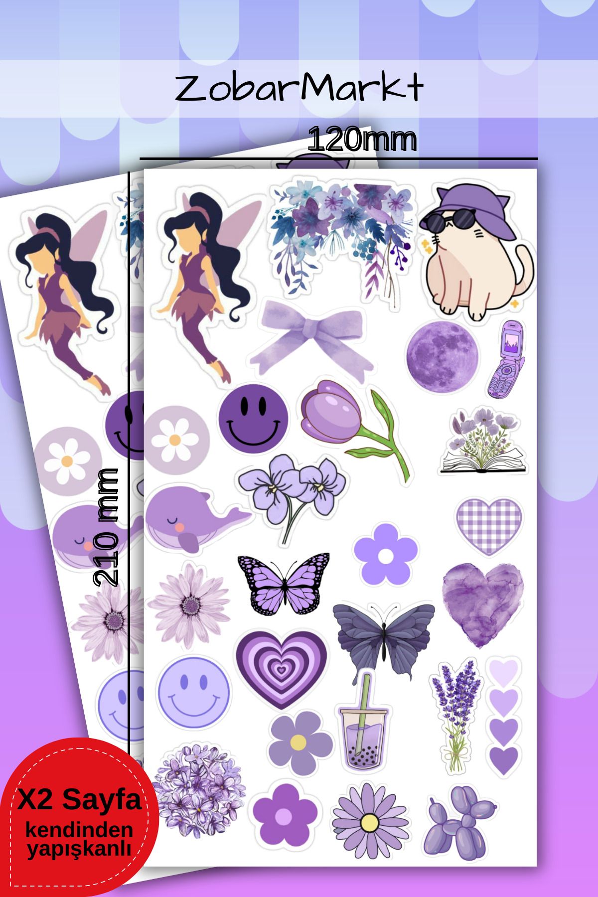 ZobarMarkt ONLINE MARKETING Fairycore Vibes Sticker Set (bullet journal- ajanda - laptop)