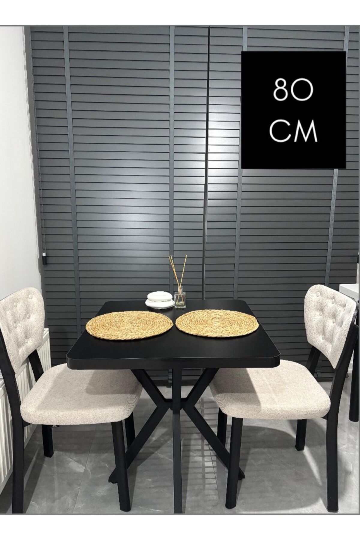 modülare MUTFAK CAFE BALKON BAHÇE RESTORAN YEMEK MASASI METAL AYAK 80CM