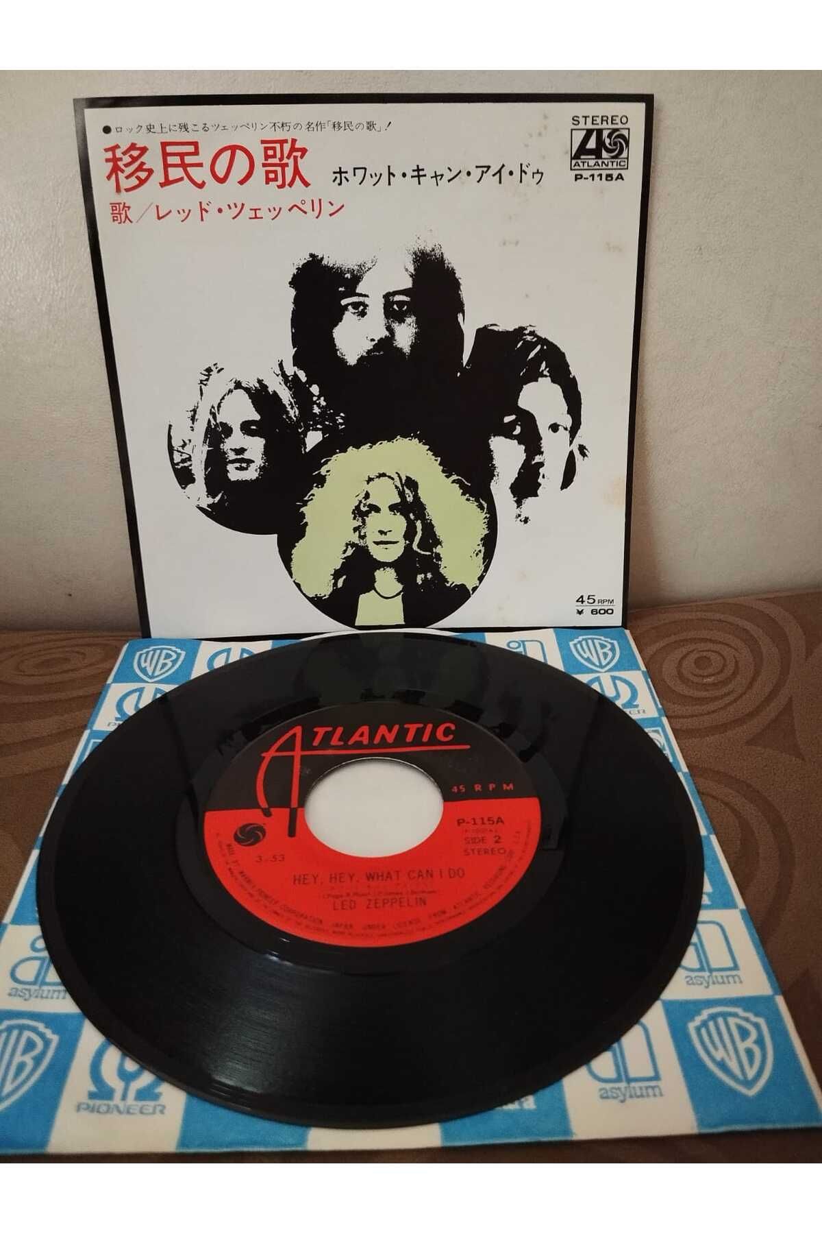 Plakperest Led Zeppelin – Immigrant Song / Hey, Hey, What Can I Do - 1976 Japonya Basım 45 lik Plak-2.EL