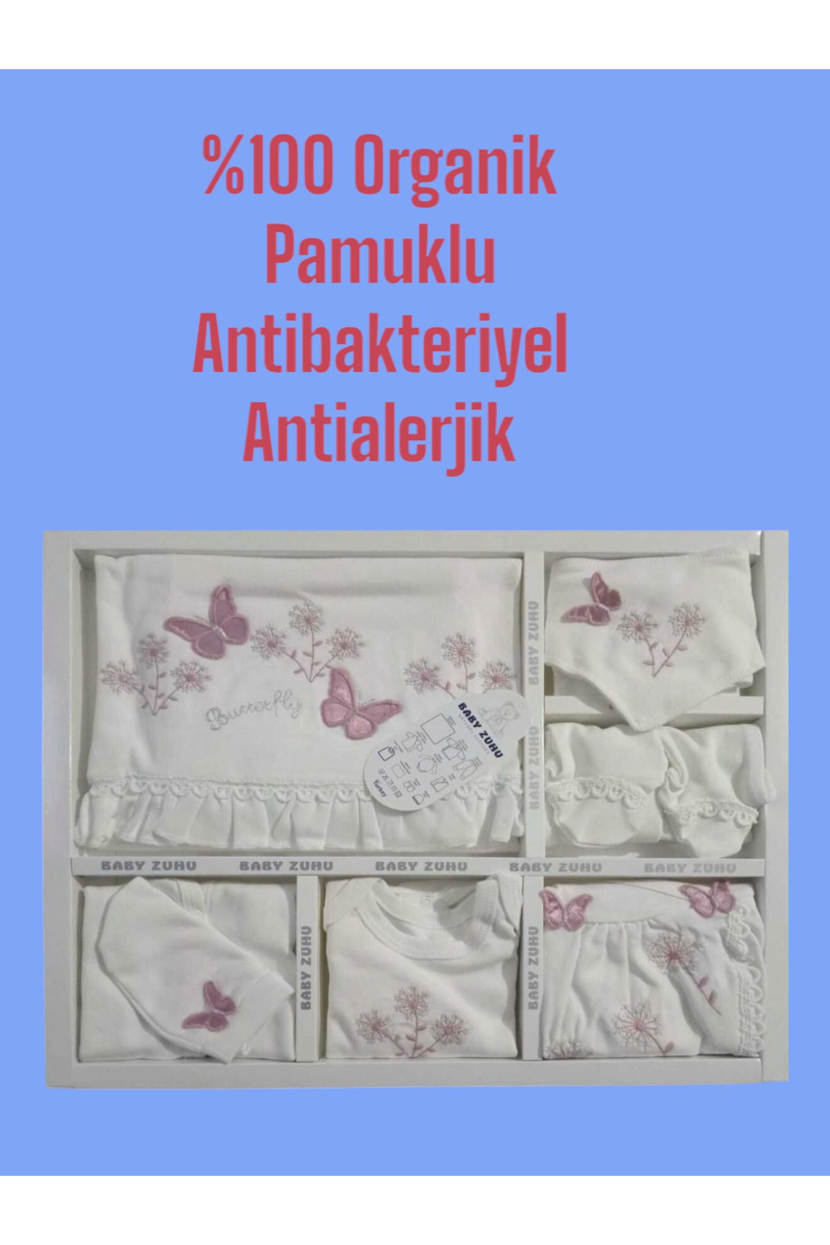 BABY ZUHU Hareketli Kelebekler Mevsimlik Yenidoğan 10 lu set