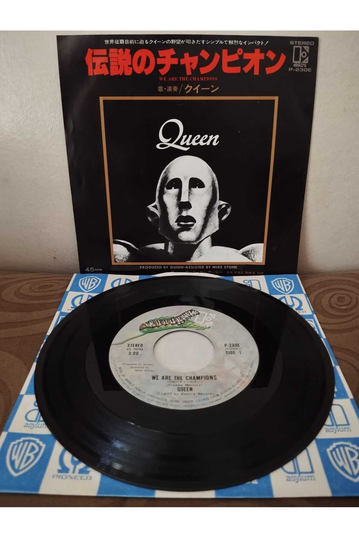 Plakperest QUEEN - We Are The Champions / We Will Rock You 1977 Nadir Japonya Basım 45lik Plak-2.el