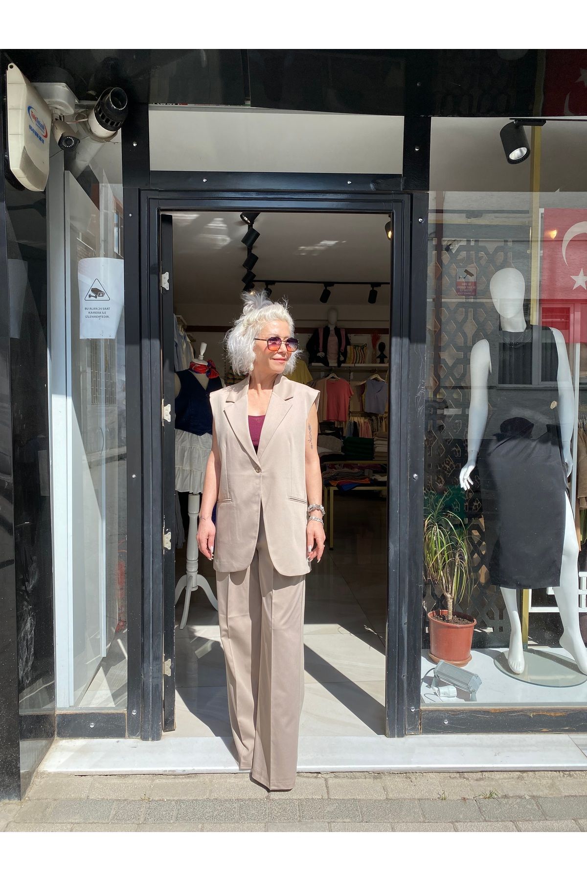 özlem adaşoğlu boutique POLİVİSKON BOL PANTOLON