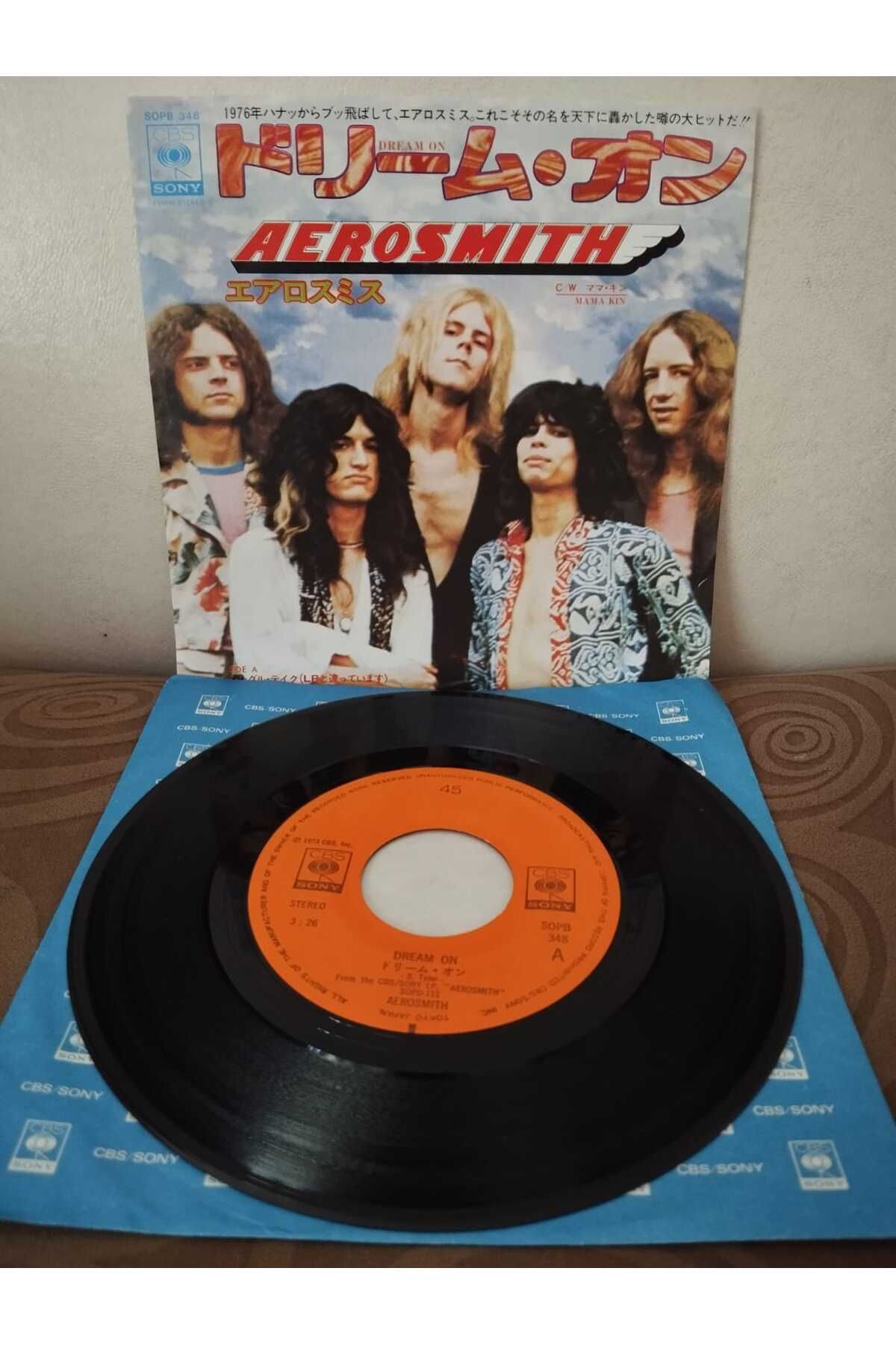 Plakperest AEROSMITH - Dream On / Mama Kin - 1975 Japonya Basım 45’lik Plak-2.EL