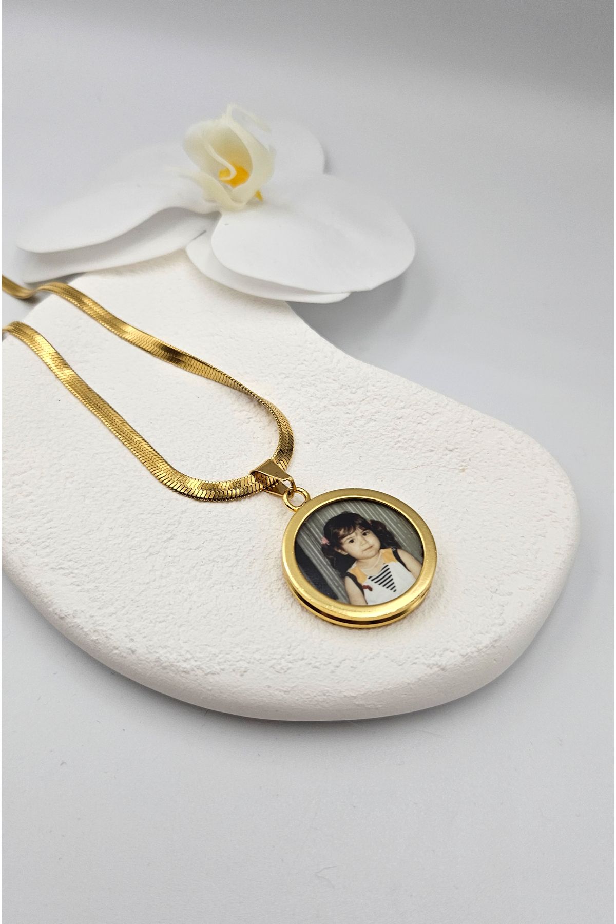 m mavi deniz accesories Anı Kolyesi fotoğraflı kolye çelik kolye italyan zincir kolye