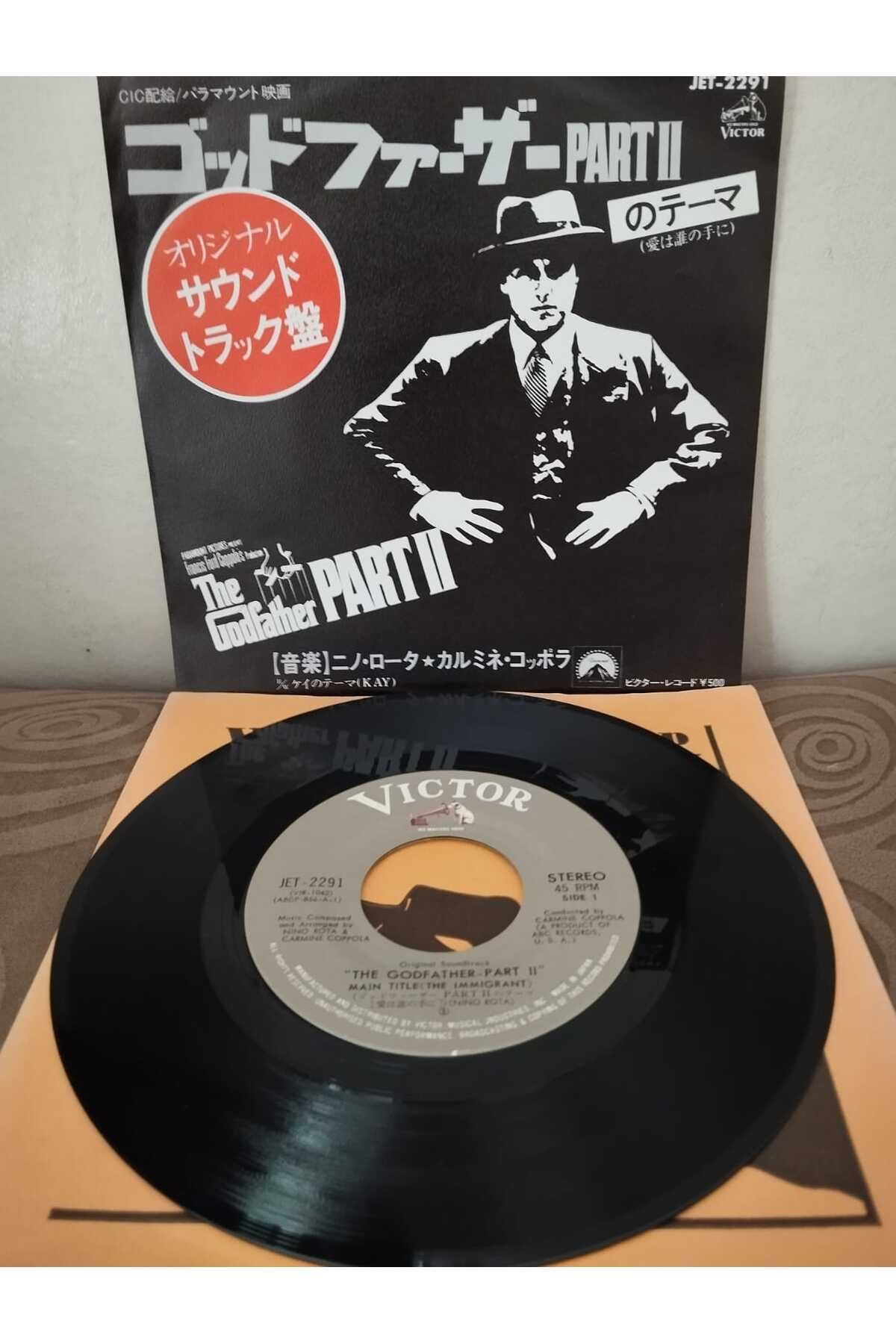 Plakperest THE GODFATHER II / Baba Filmi - (Soundtrack) - 1972 Japonya Basım 45lik Plak-2.el
