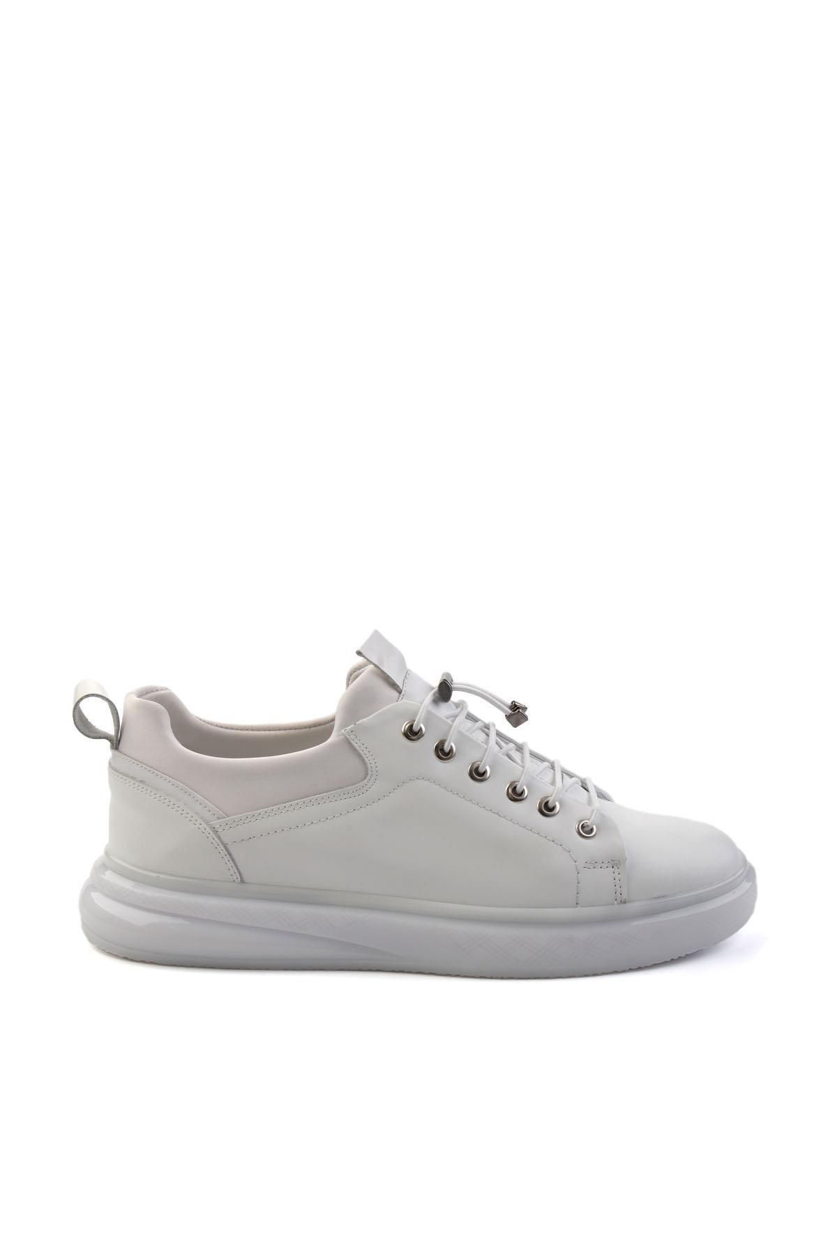 Bambi Beyaz Leather Erkek Casual Ayakkabı E01401082243