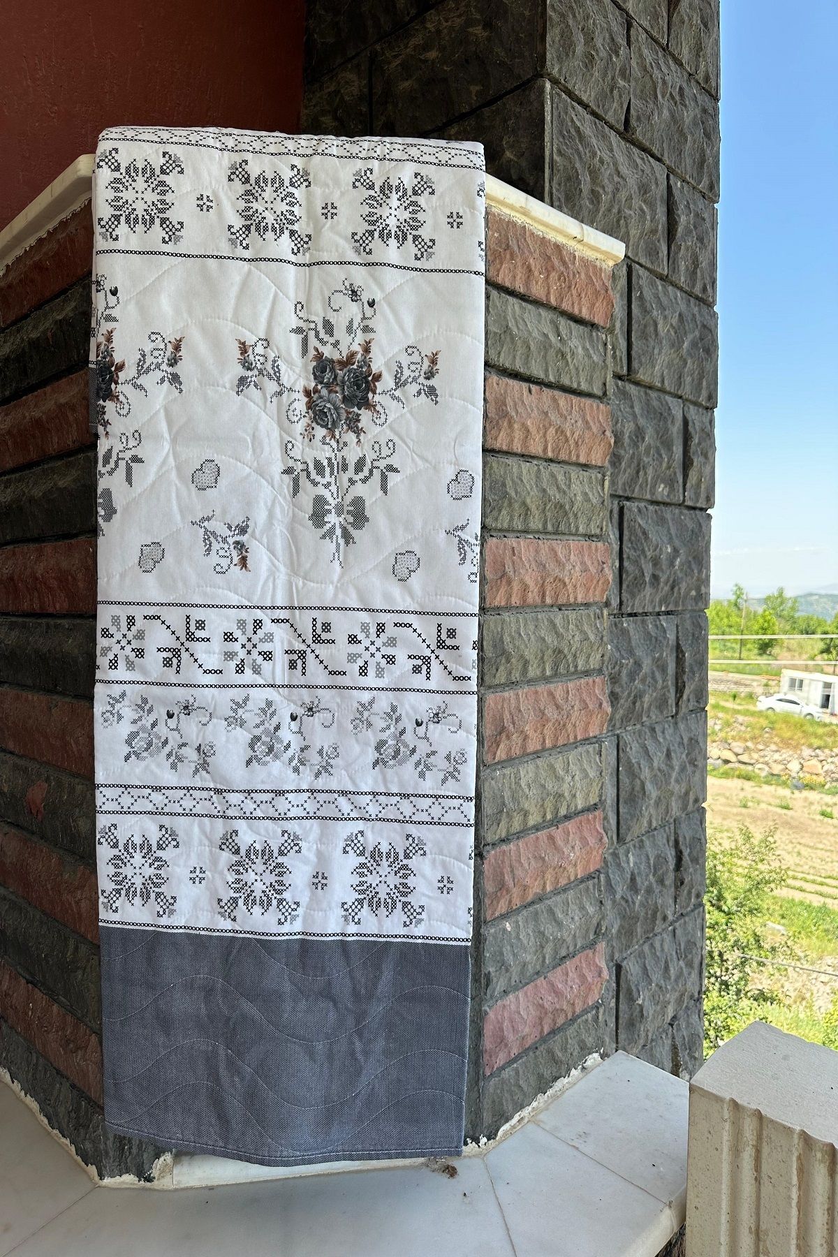 Sofline Çift Kişilik Çok Amaçlı Pike, Yazlık Pike, Desenli Pike, Yatak Örtüsü (195x220cm)