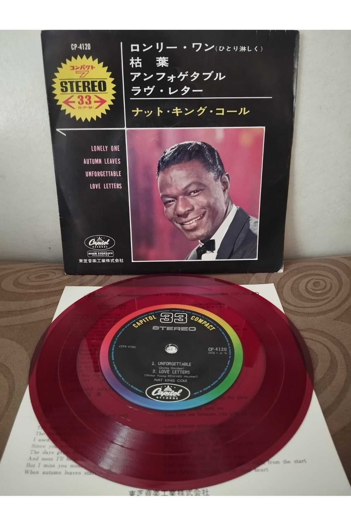 Plakperest Nat King Cole – Unforgettable - 1965 Japonya Basım EP Plak / Renkli Plak-2.El