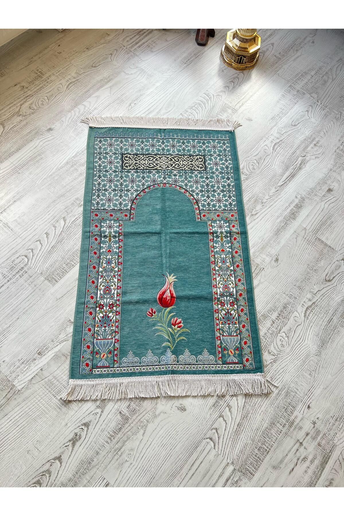 hicazavm Kaliteli Dokuma Burgu Püsküllü Dua İbadet Namaz Seccadesi