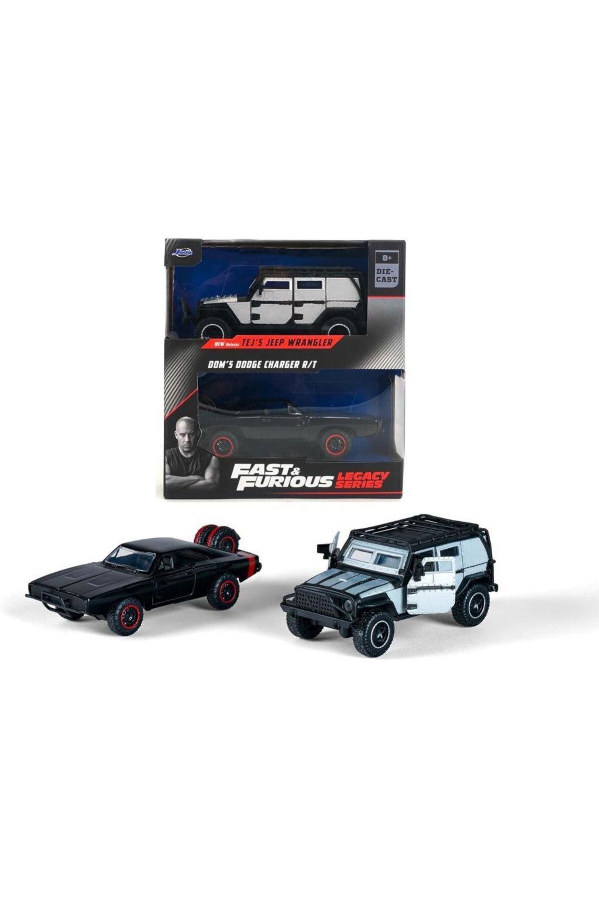 Jada Fast and Furious Tej's Jeep Wrangler Dom's Dodge Charger R/T