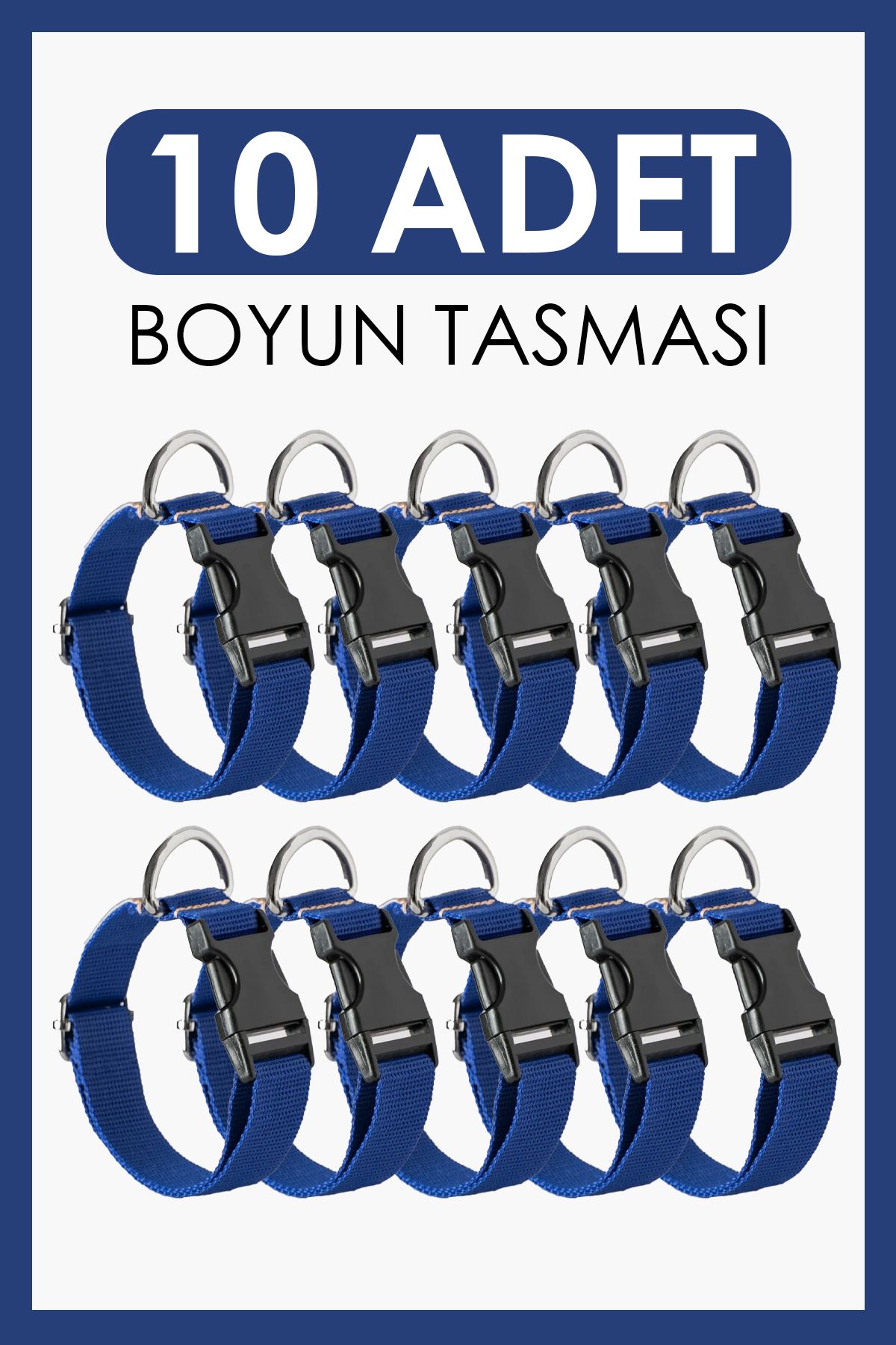 pasiole 10’lu Köpek Boyun Tasması Seti | Ayarlanabilir, Dayanıklı, El Yapımı, Yerli Üretim