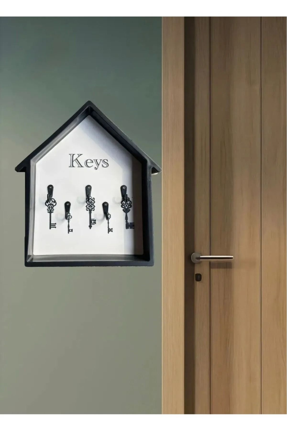 Kitchen Line ANAHTAR ASKILIĞI EV TİPİ KAPI YANI ANAHTARLIK SİYAH