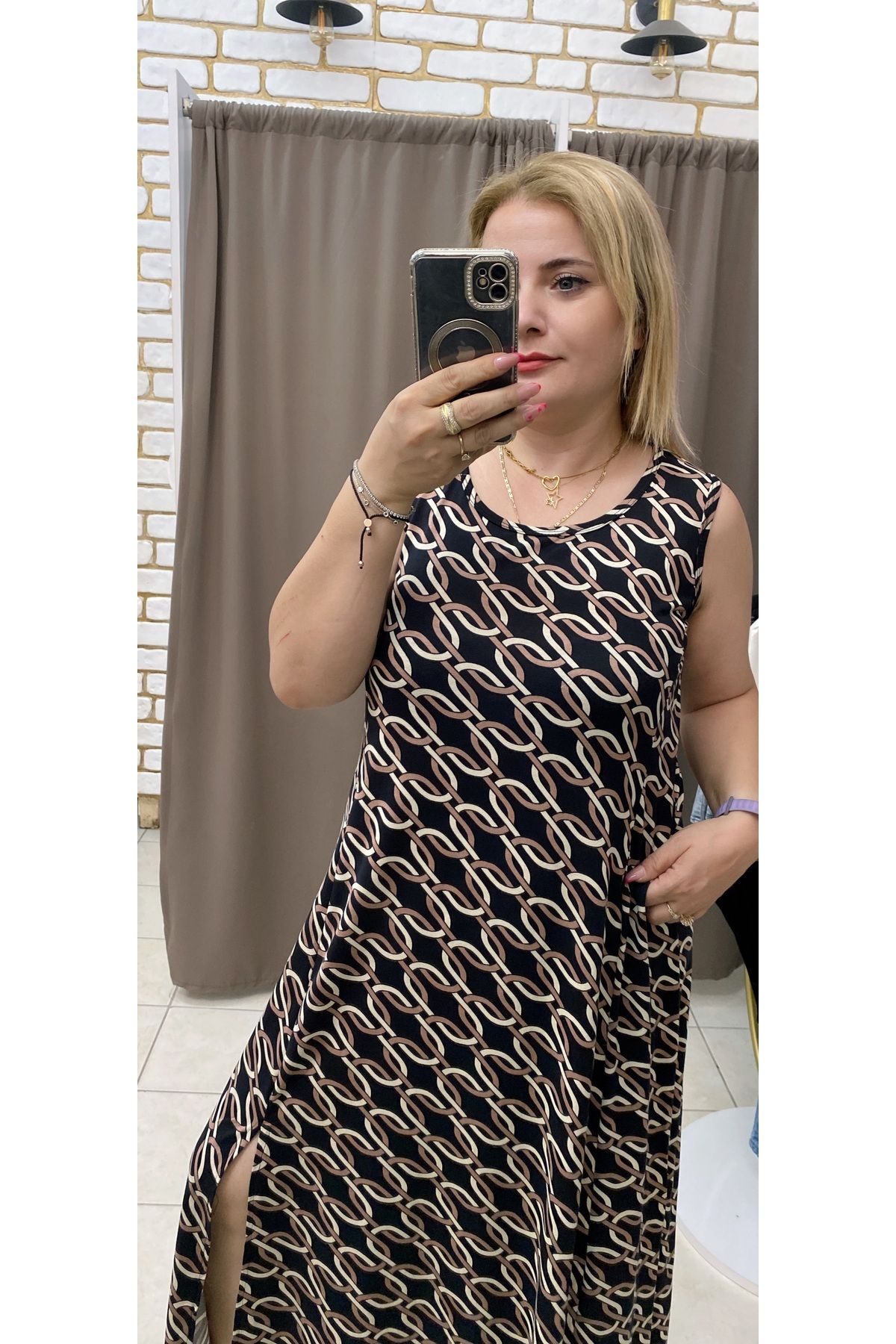 TUBA TOPTAŞ-Plus Size Strappy Dress 4