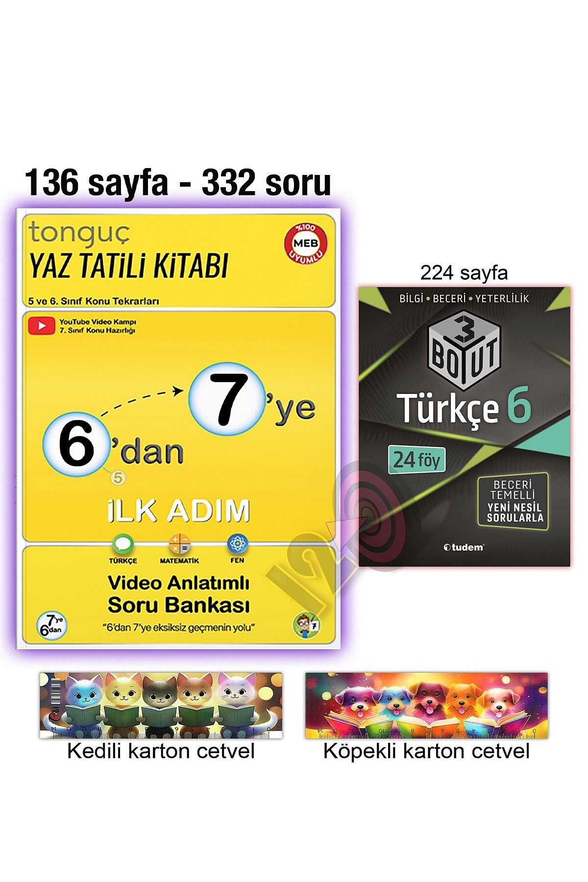 Tonguç Yayınları 6'dan 7'ye Hazırlık Kitabı 6. Sınıf Türkçe Soru