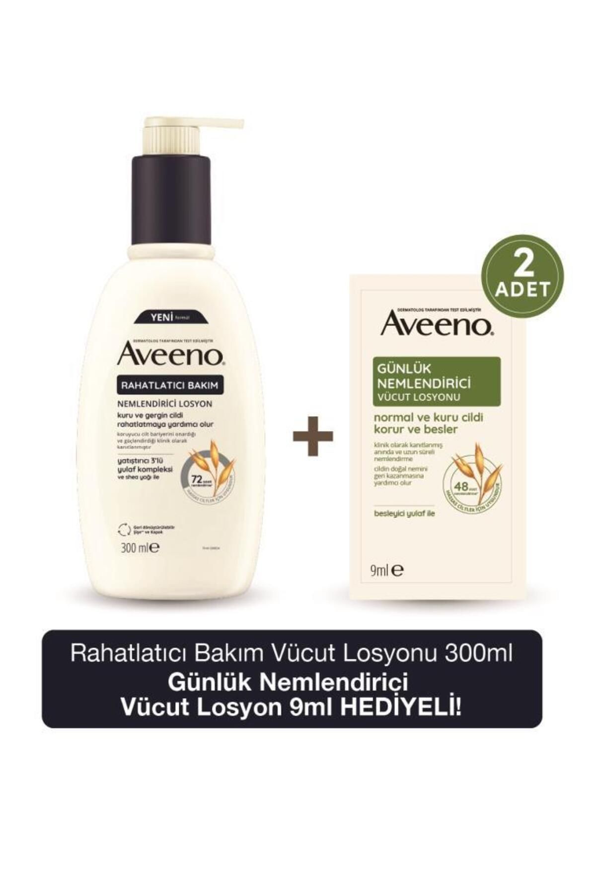 AVEENO Rahatlatıcı Bakım Besleyici Losyon+Deneme Boy Hediye
