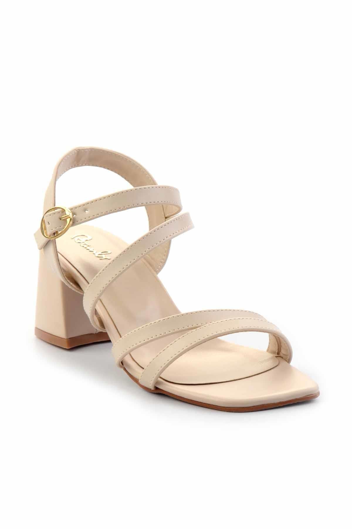 Bambi-Beige Klassische Damenschuhe mit Absatz K 05233008209 3