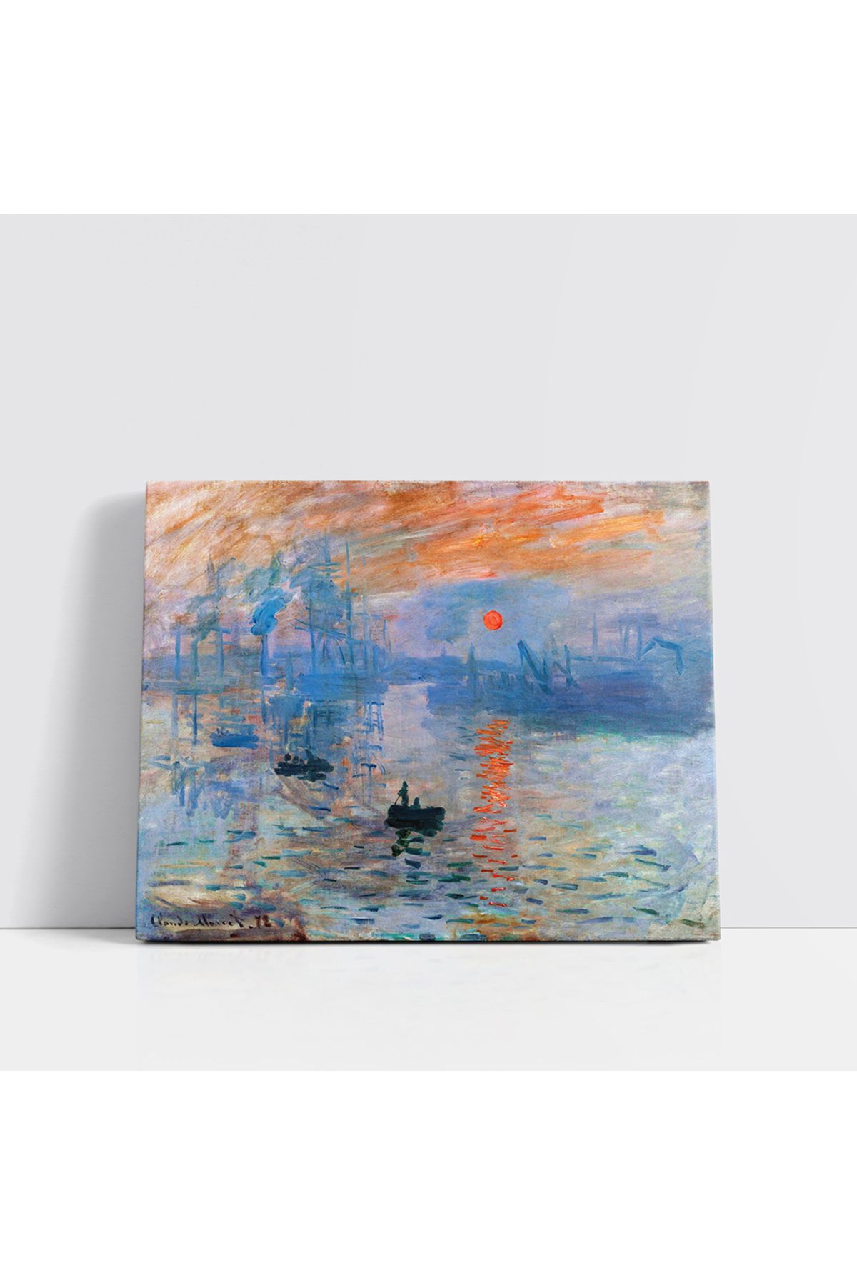 cestino darte “Impression, Sunrise” – Bir Sanat Devriminin İlk Işığı (Kanvas Baskı) Tablo