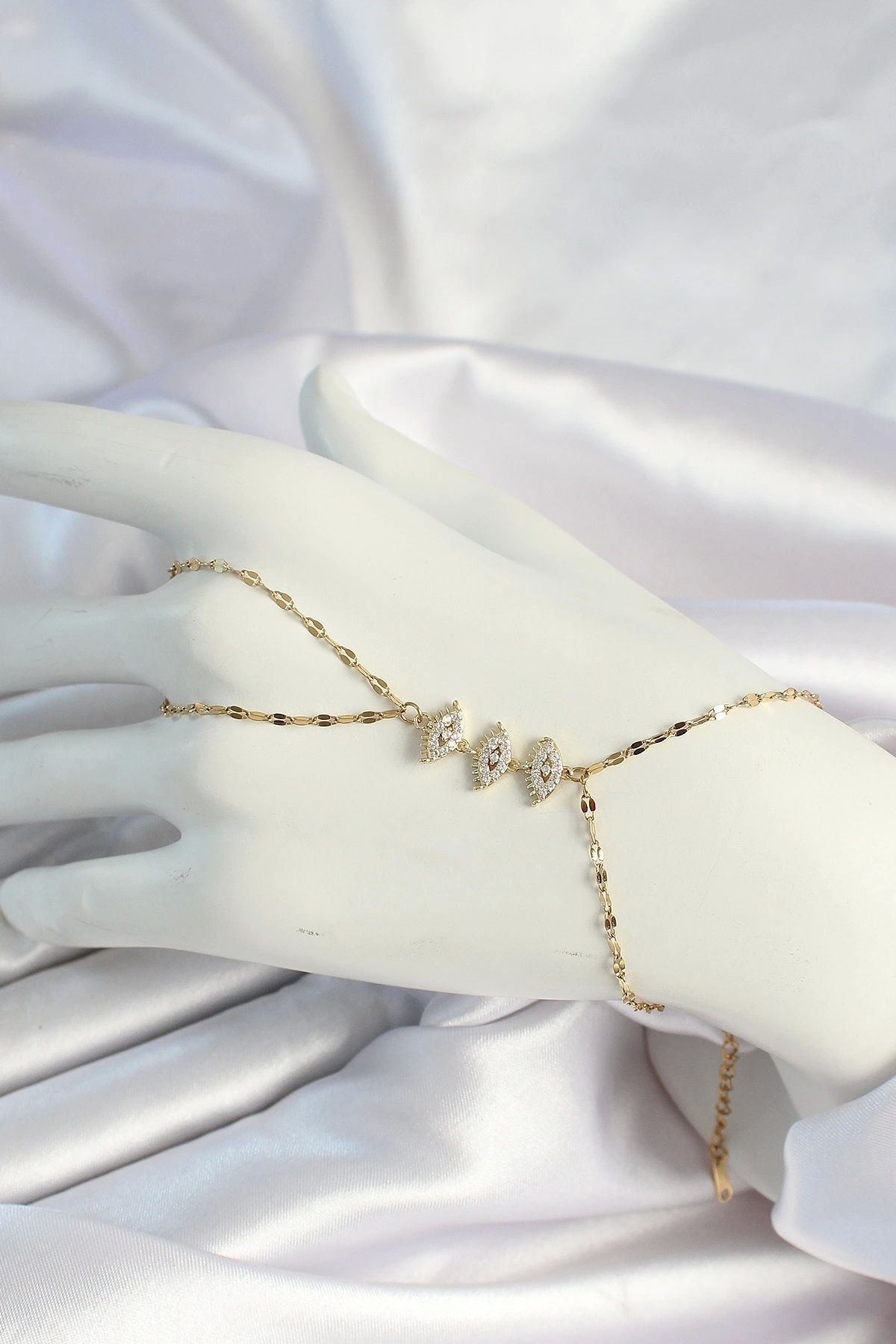 OurStyles 316l Çelik Gold Renk Zirkon Taşlı Göz Figürlü Şahmeran - Tj-sn657 - Zarif Tasarım - Tarz