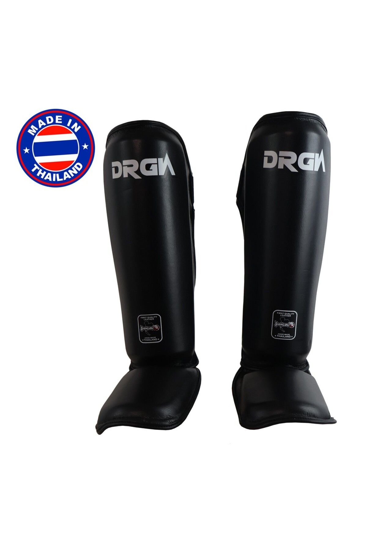 Dragondo DRGN-T52 Hakiki Deri Kaval Koruyucu Siyah Muay Thai Kaval Koruyucu