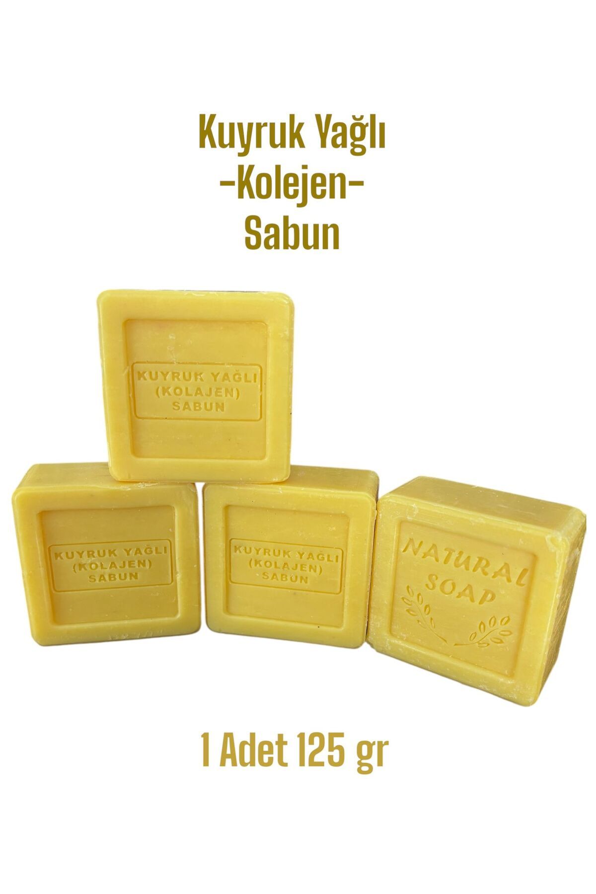 ANTEPLİHANI KUYRUK YAĞLI SABUN (KOLEJEN) SABUN, DOĞAL EL YAPIMI NATUREL SABUN, SOAP (1 ADET 125 GR)
