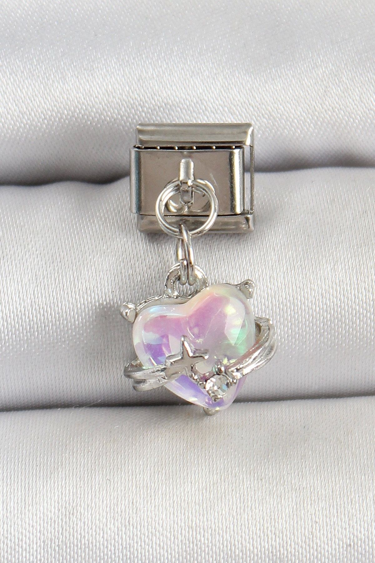 OurStyles L Çelik Gümüş Renk Kalp Nomination Charm - Tj-bc - Trend Ürün Tarz