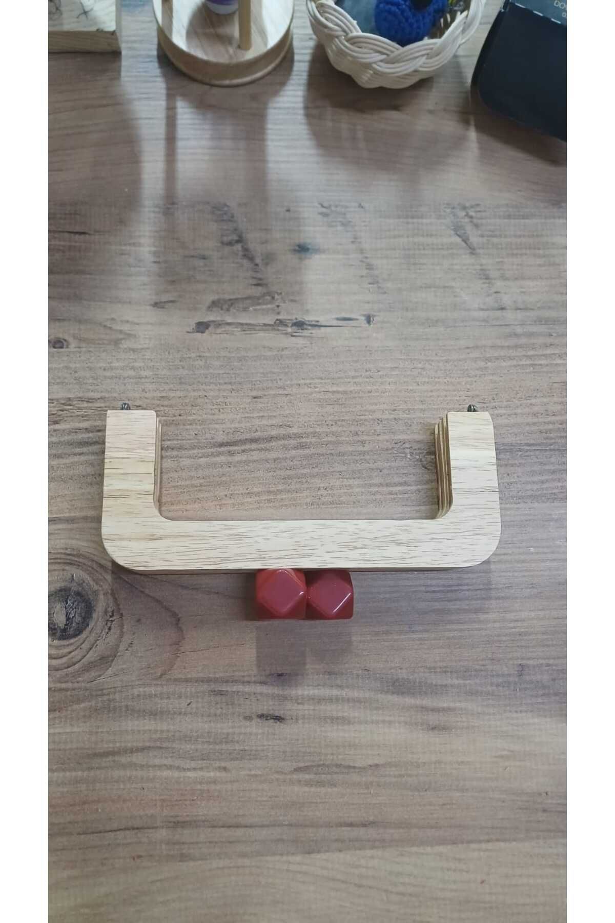 KAR KÜRESİ Çanta Aksesuar 20 Cm Açık Renk Oval Ahşap Burs Bordo Renk Toplu