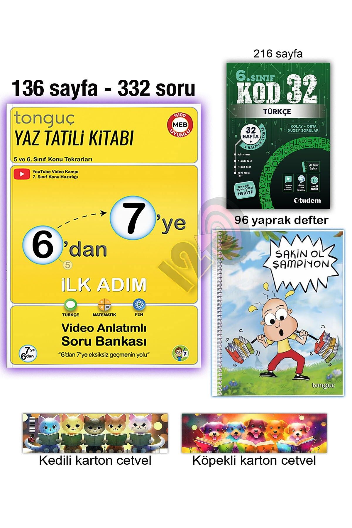 Tonguç Yayınları 6'dan 7'ye Hazırlık Kitabı Tonguç Defter 6. Sınıf Türkçe Soru