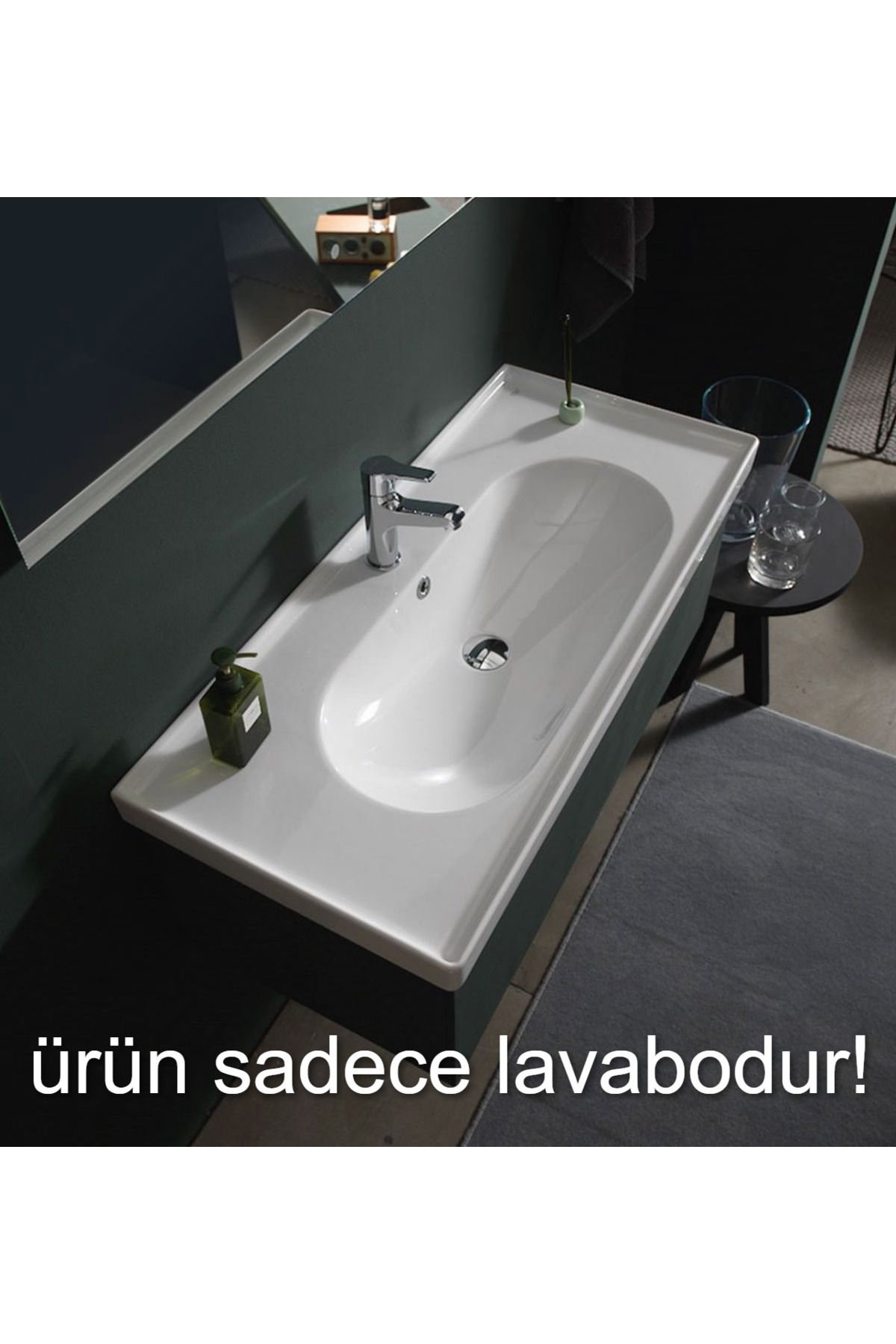 TURKUAZSERAMİK Cerastyle Arte 100 x 45 cm Dolap Uyumlu Lavabo